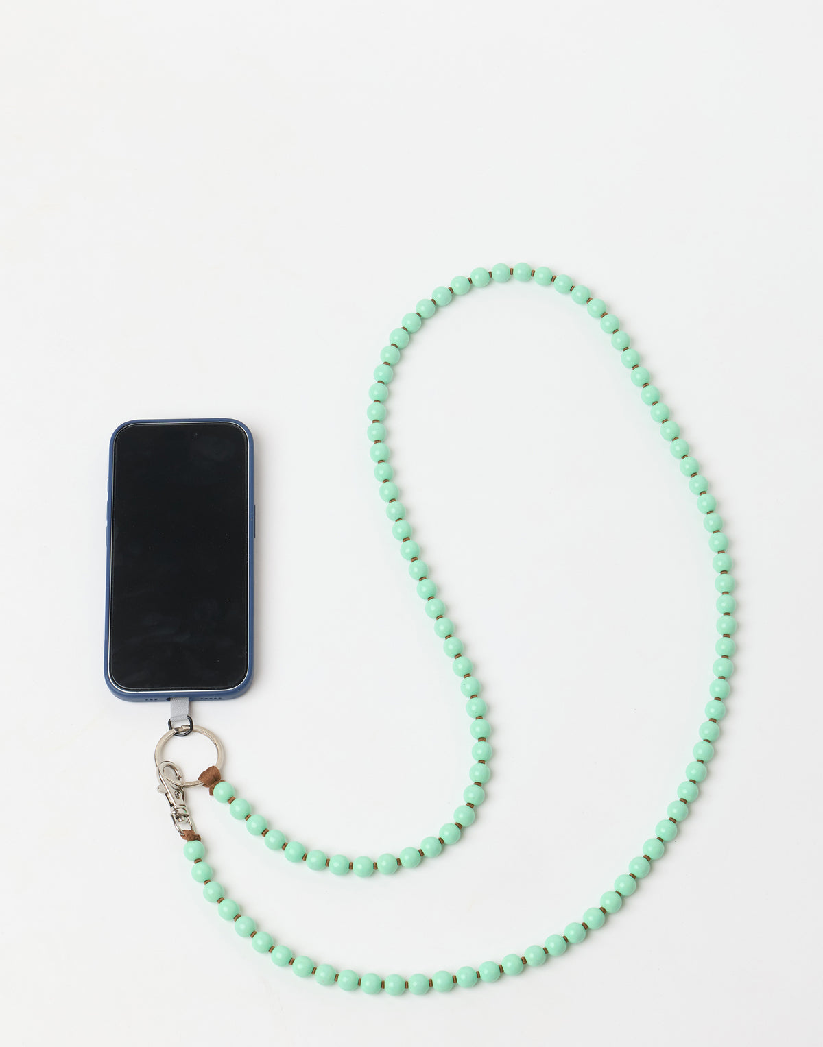 Pastel Green & Mocha Phone Necklace