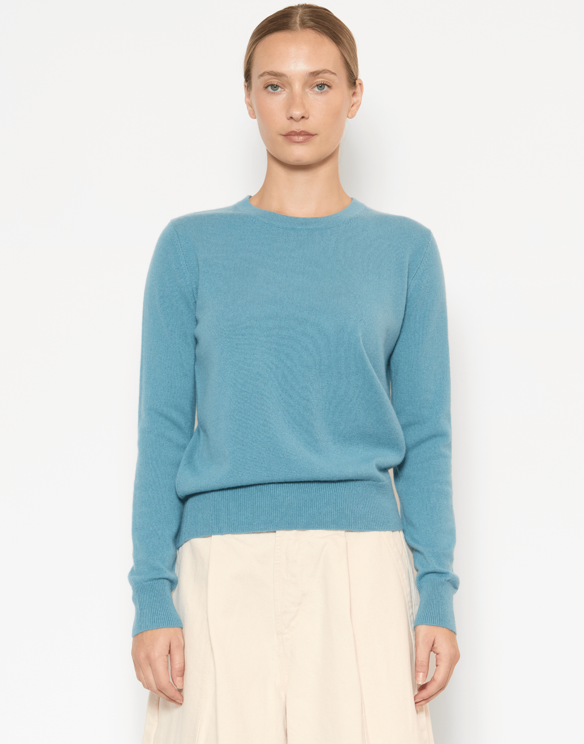 Lake Blue Cashmere Essential Pullover