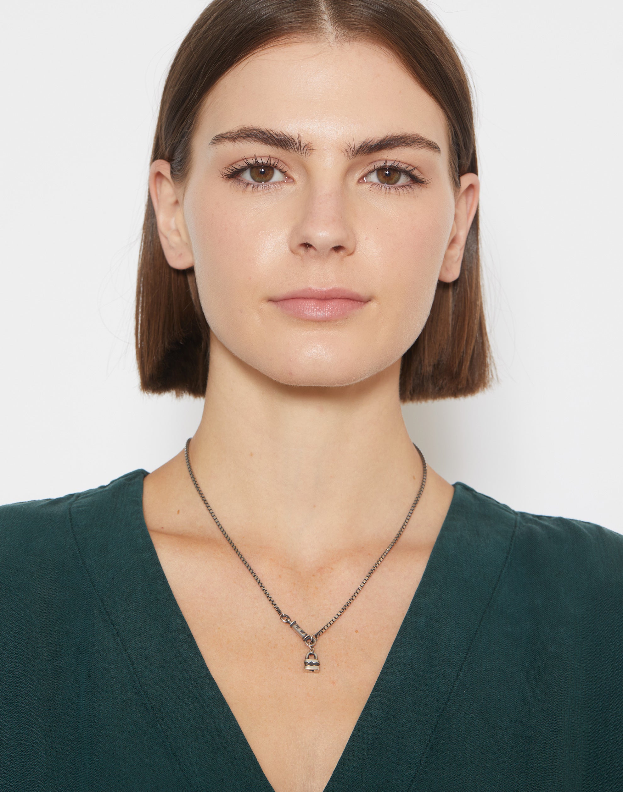 Silver Lock Symbol Necklace