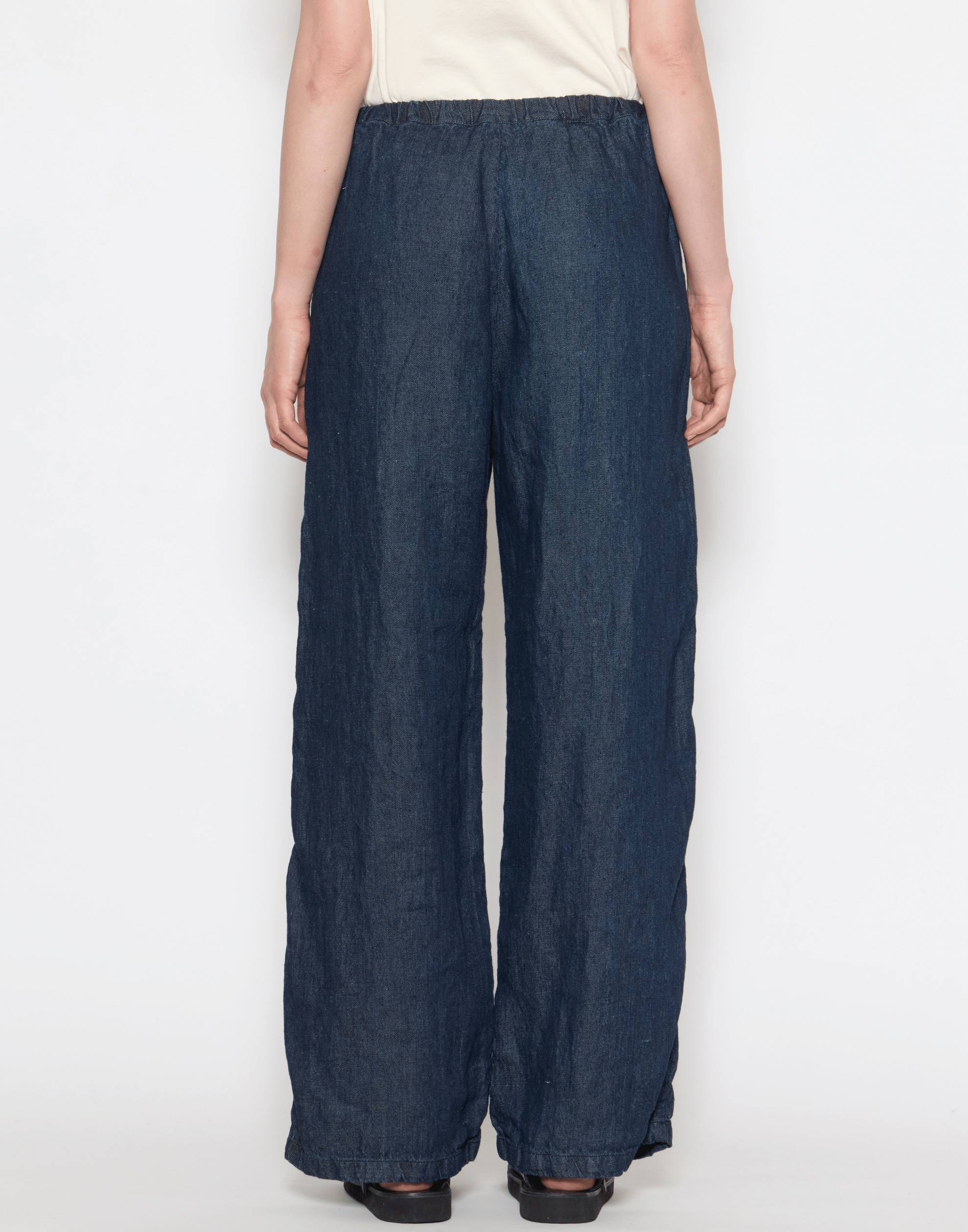 Indigo Linen Relaxed Trousers