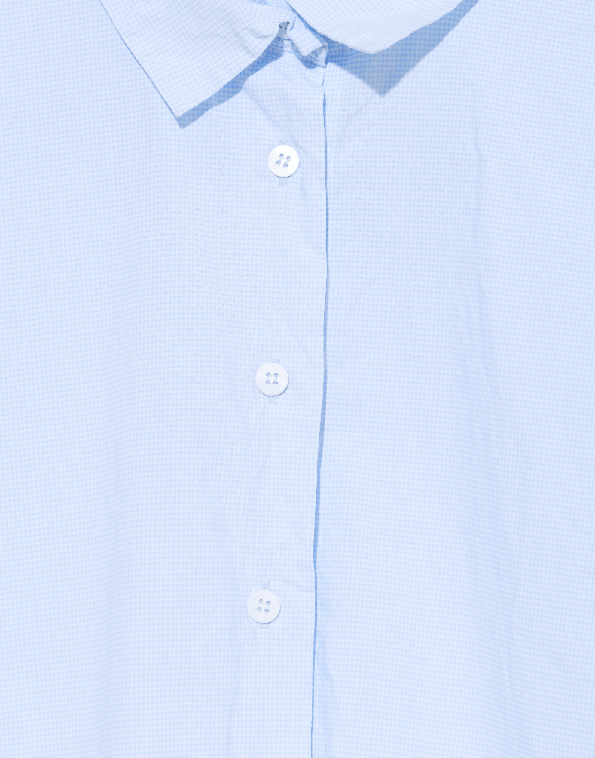 Blue Micro Check Cotton June Shirt