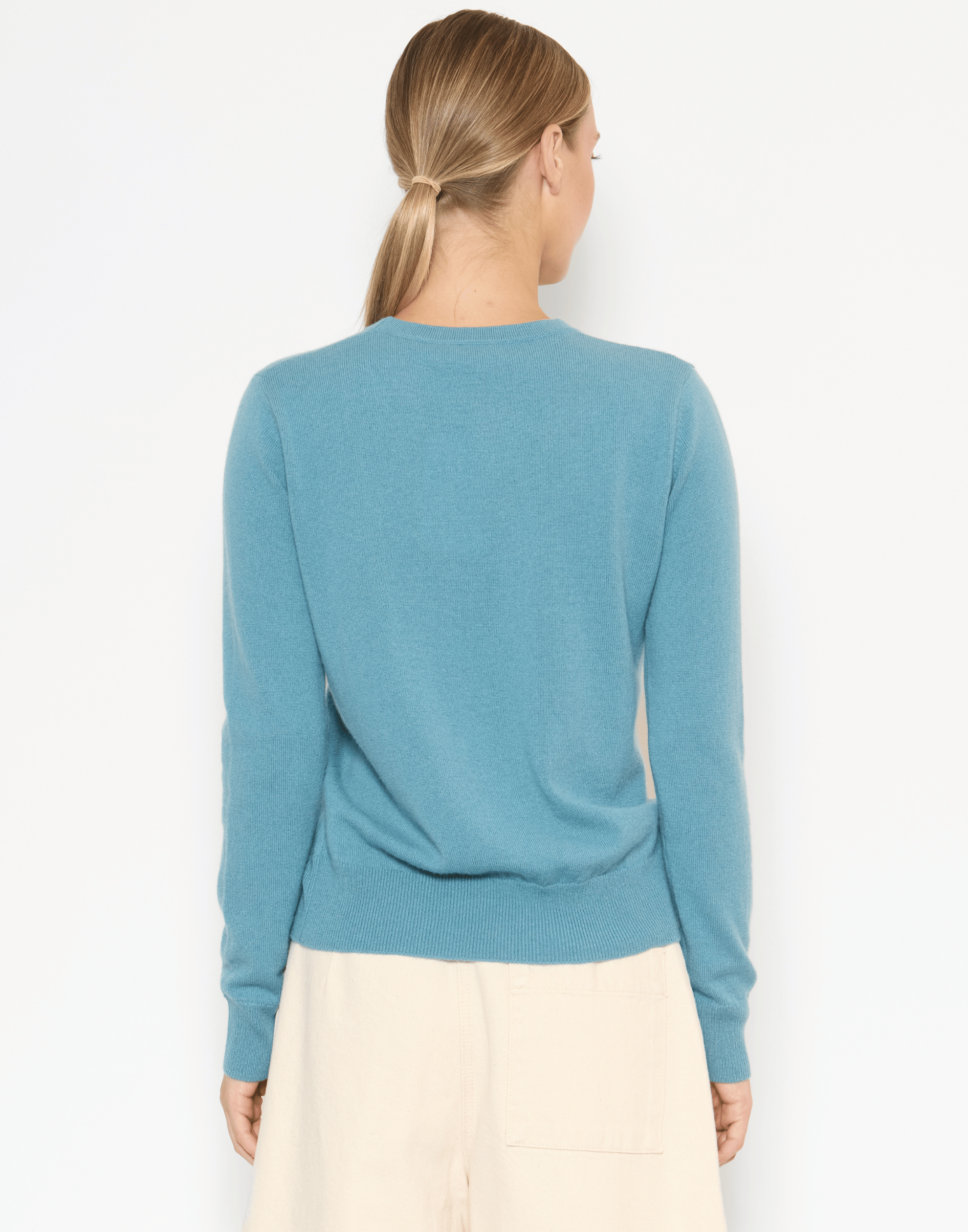 Lake Blue Cashmere Essential Pullover