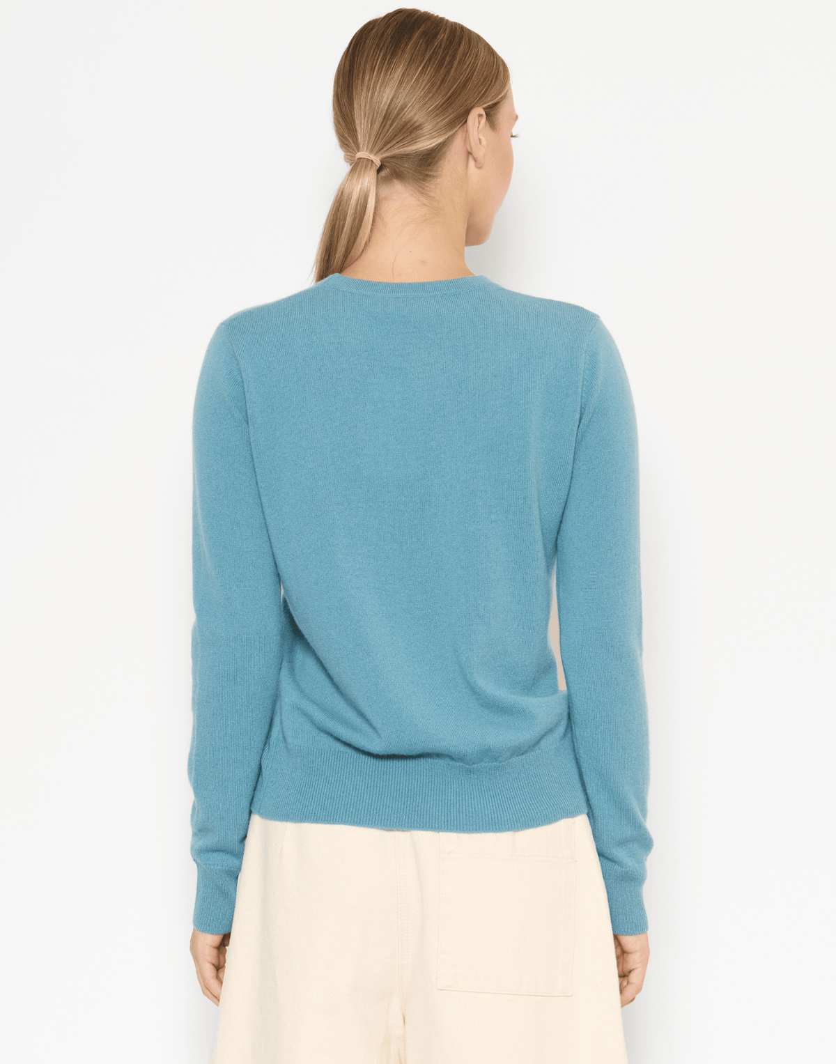 Lake Blue Cashmere Essential Pullover