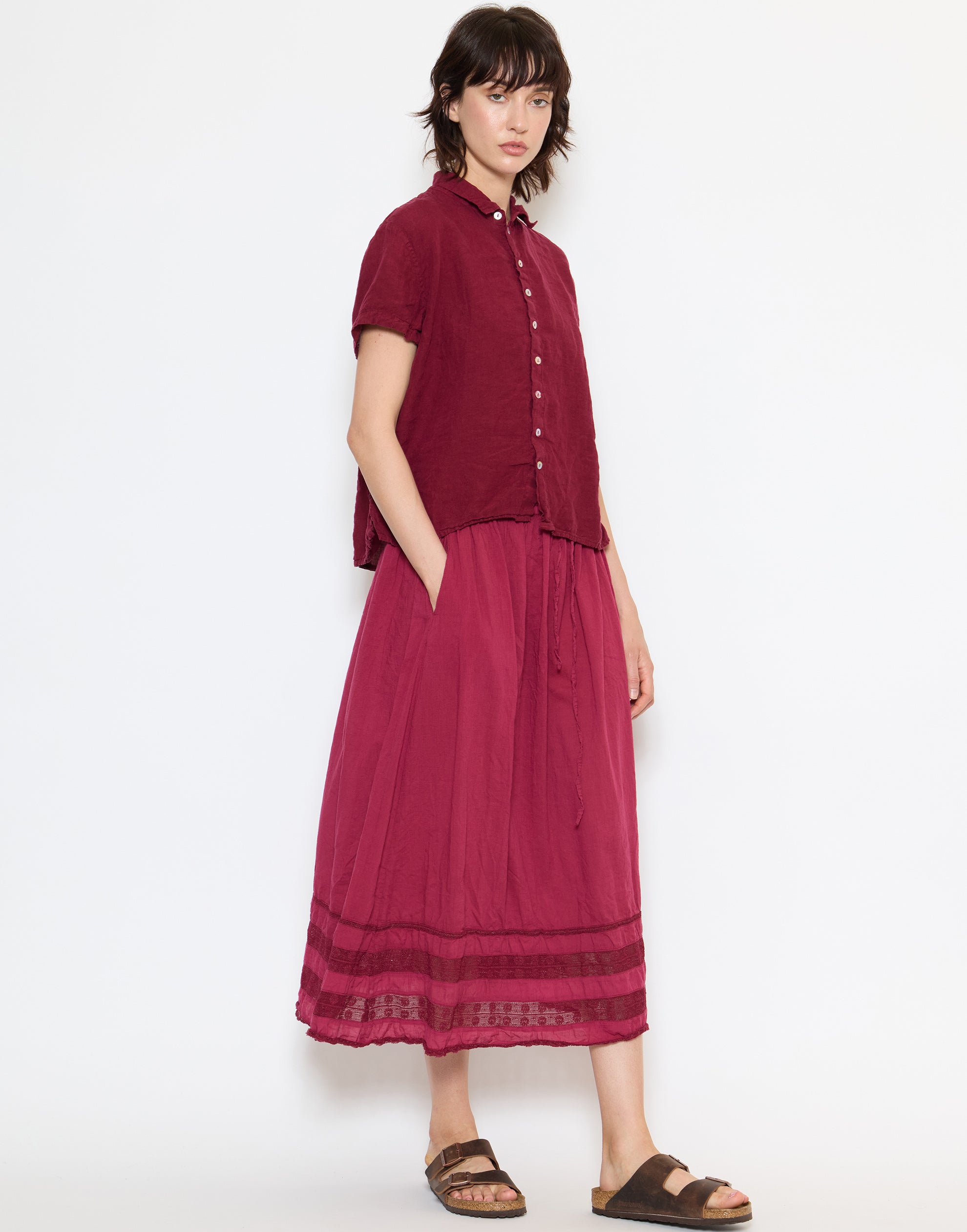 Berry Light Linen Cliff Shirt