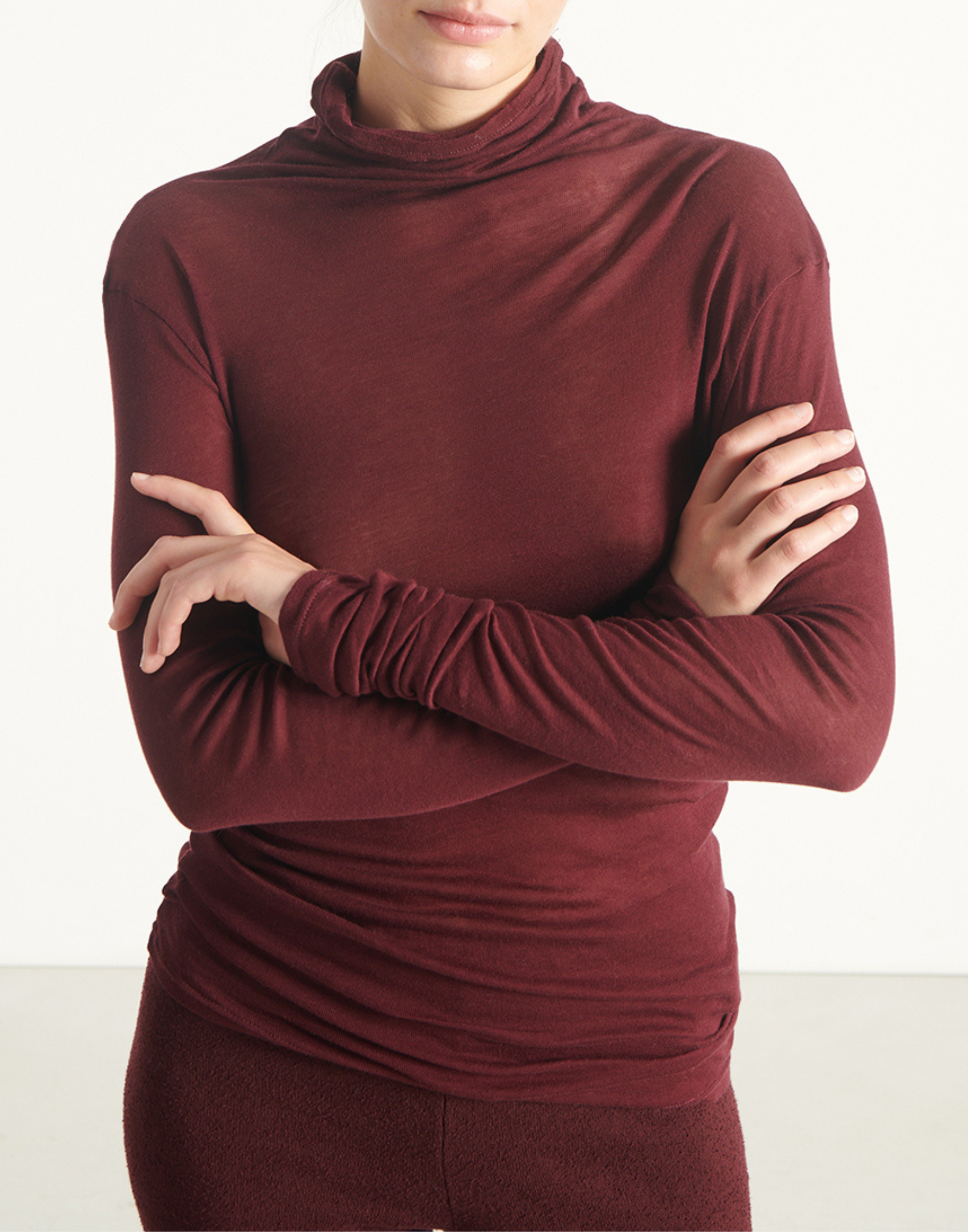 Vintage Grape Supima Cotton Long Sleeve Top