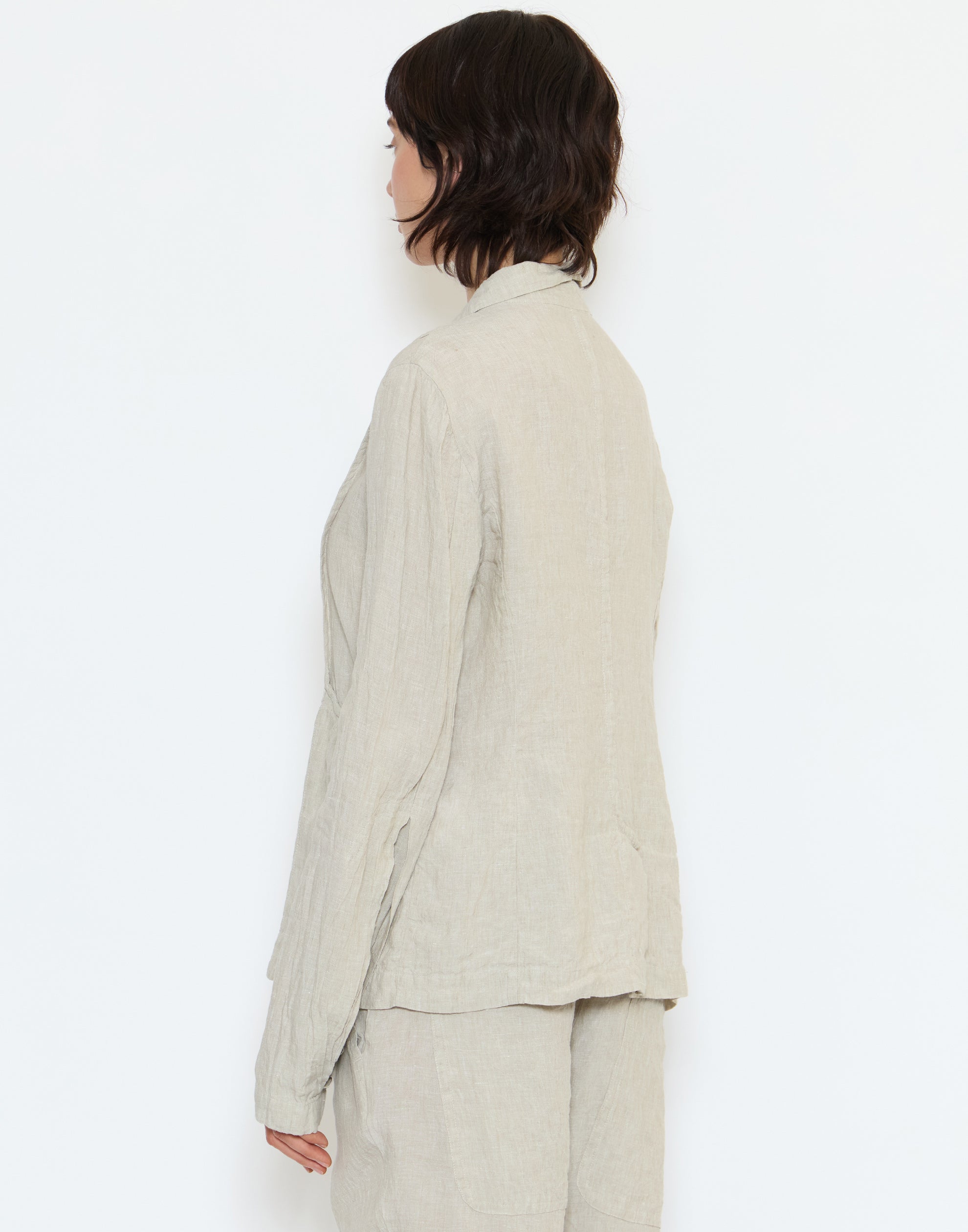 Natural Beige Linen Jacket