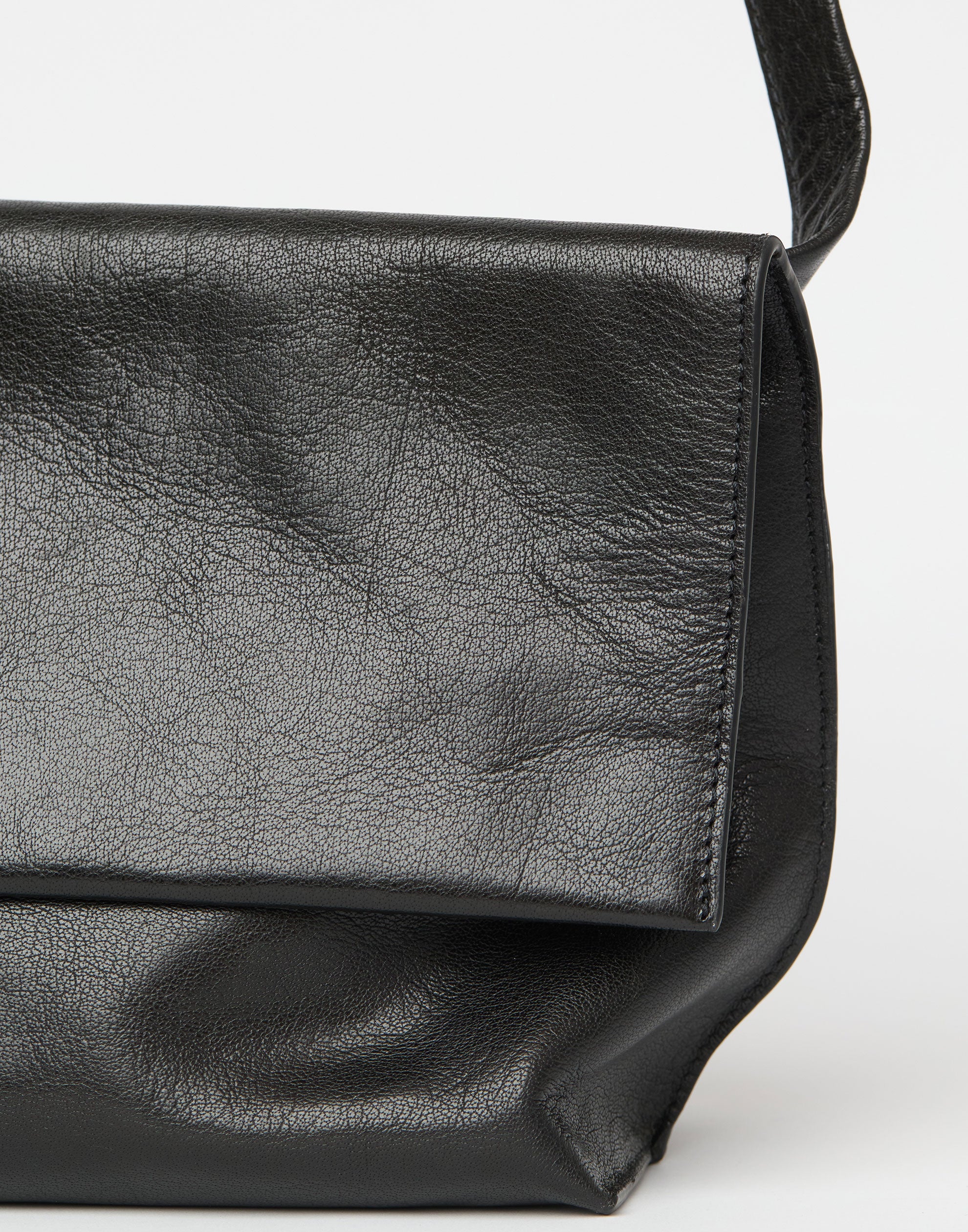 Black Leather C Bag