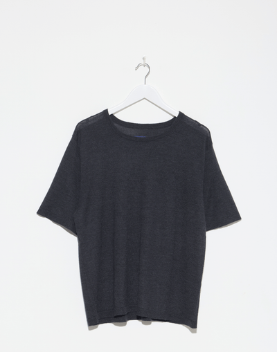 Graphite Cashmere & Silk Sen Knitted T-Shirt