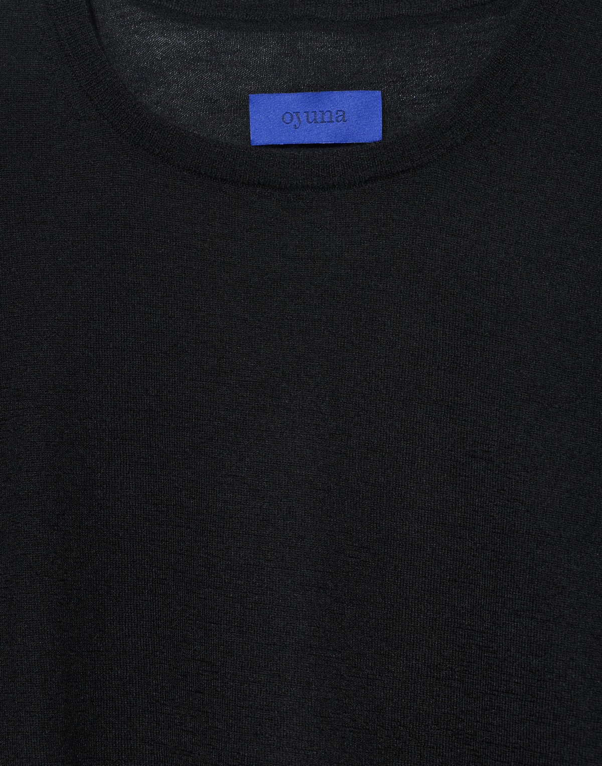 Black Cashmere & Silk Sen Knitted T-Shirt