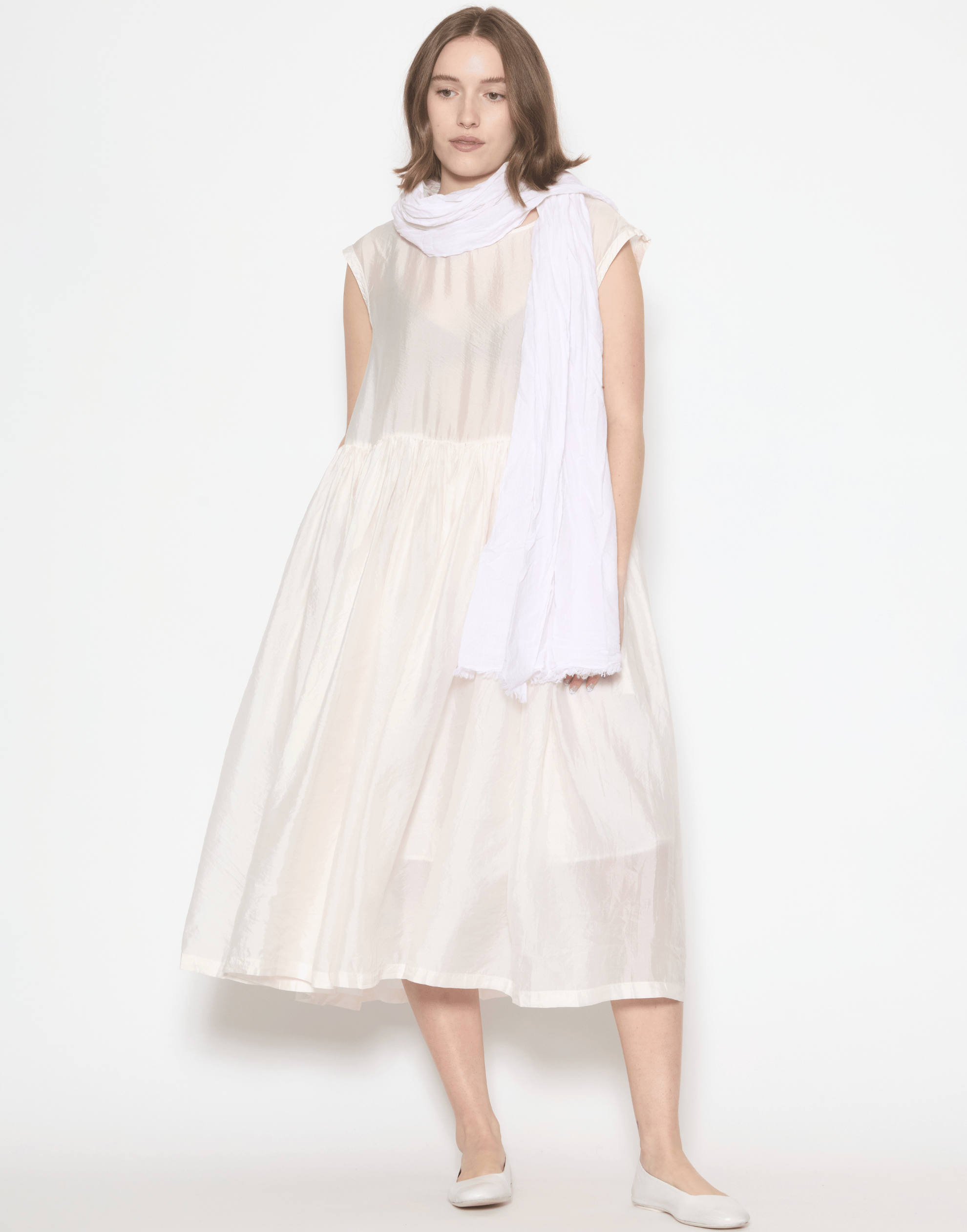 Blush Pink Silk Shylk Tank Dress