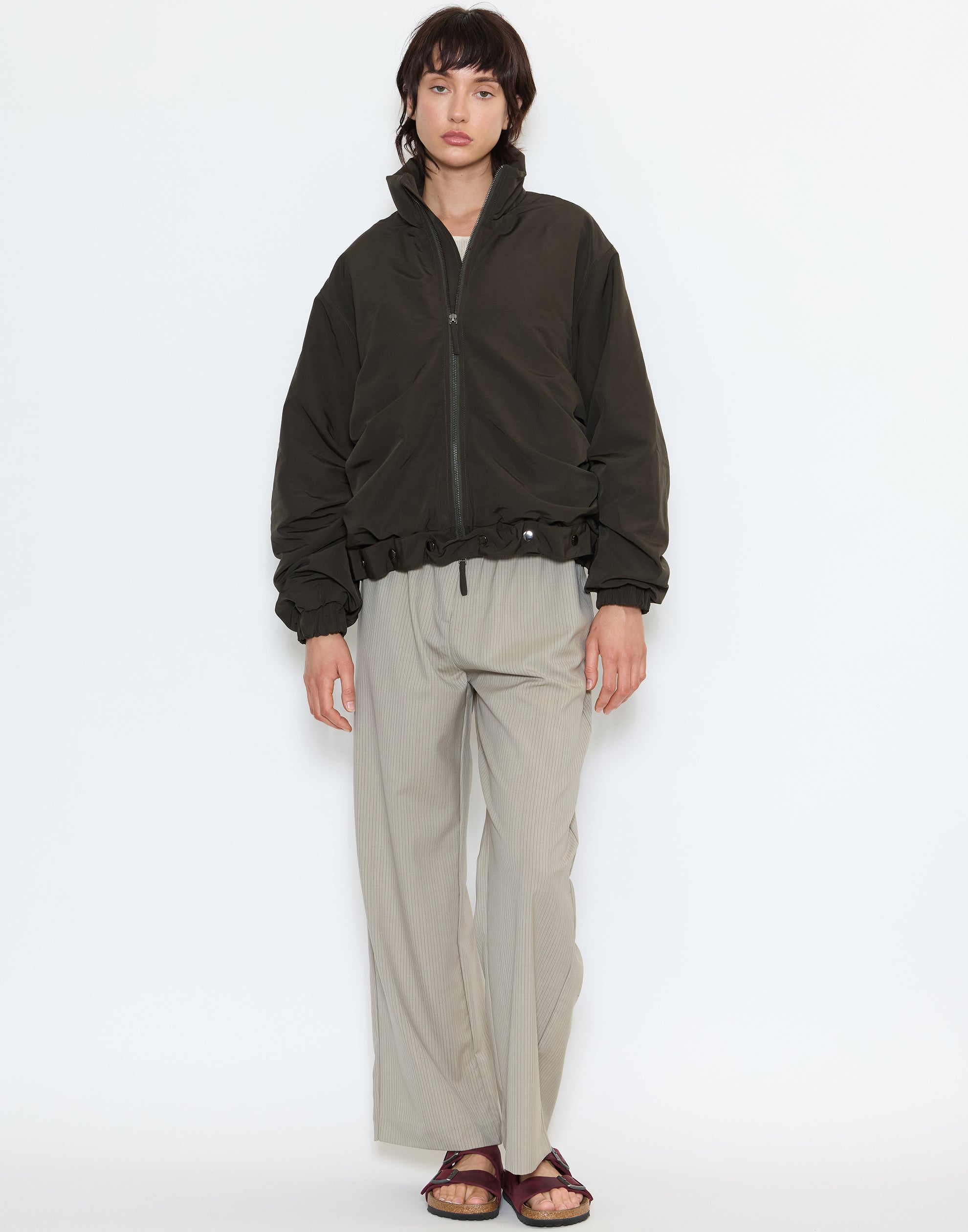 Dark Chocolate Press Stud Jacket