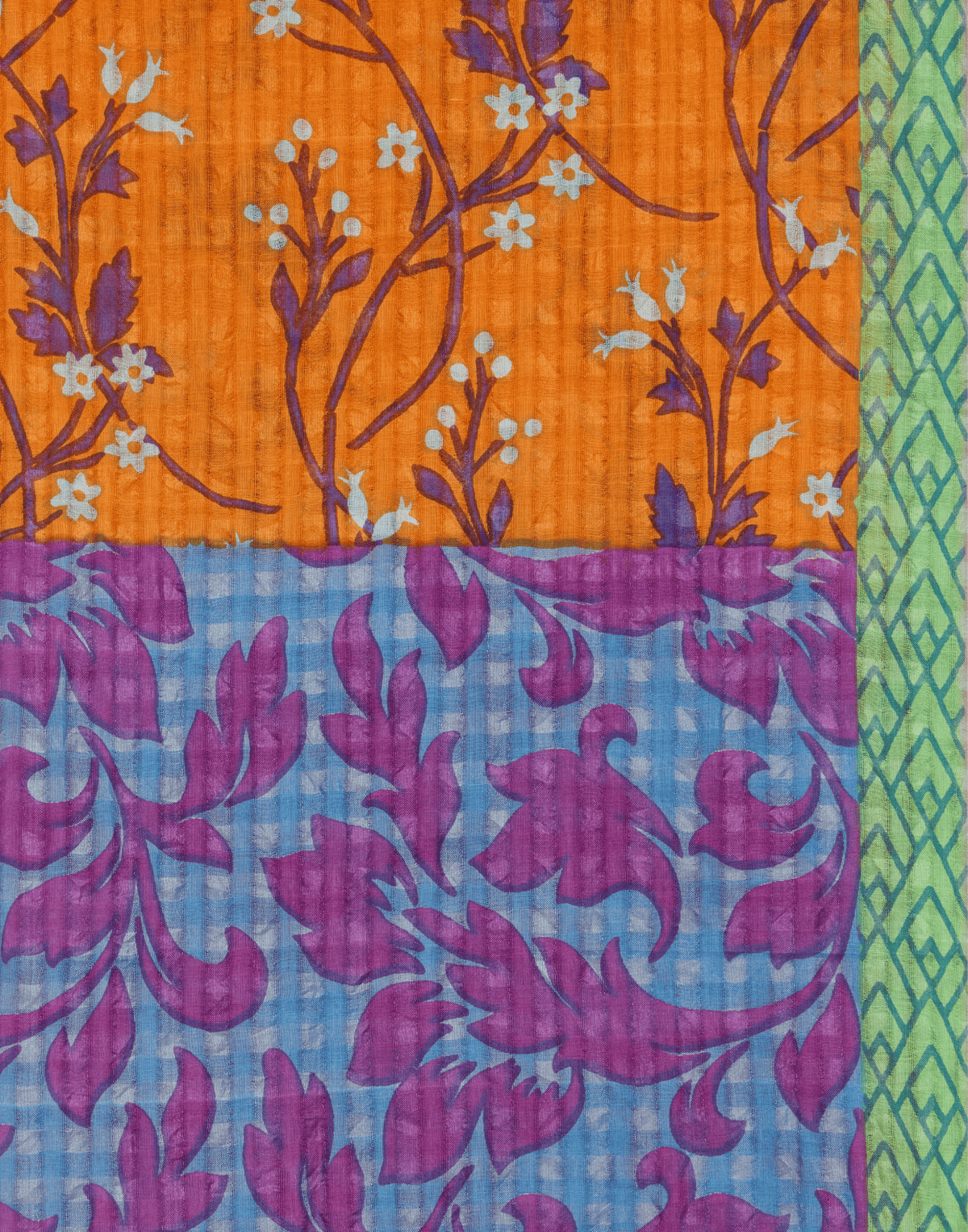 Sunset Floral Cotton & Silk Scarf