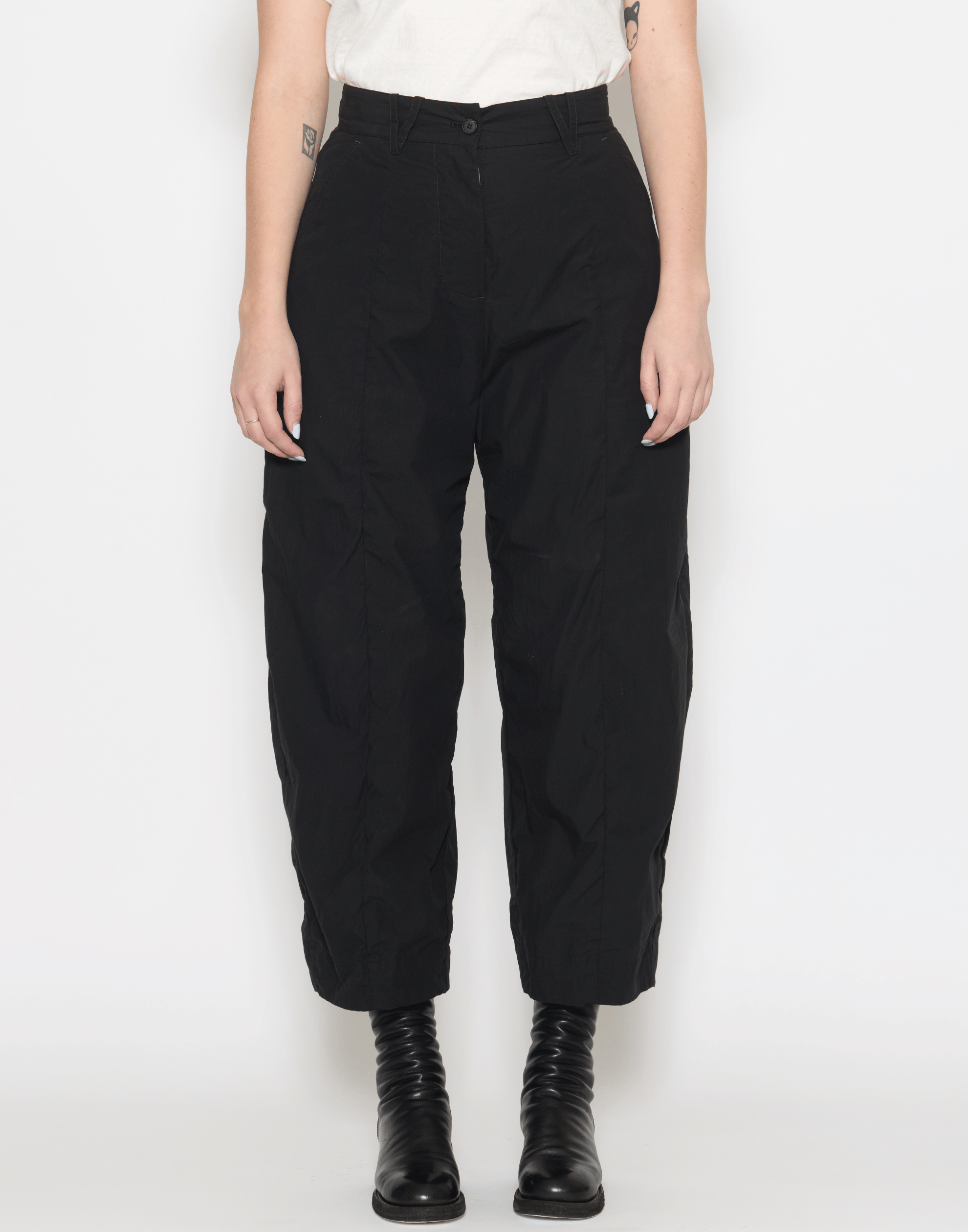 Black Cotton Sandra Pants