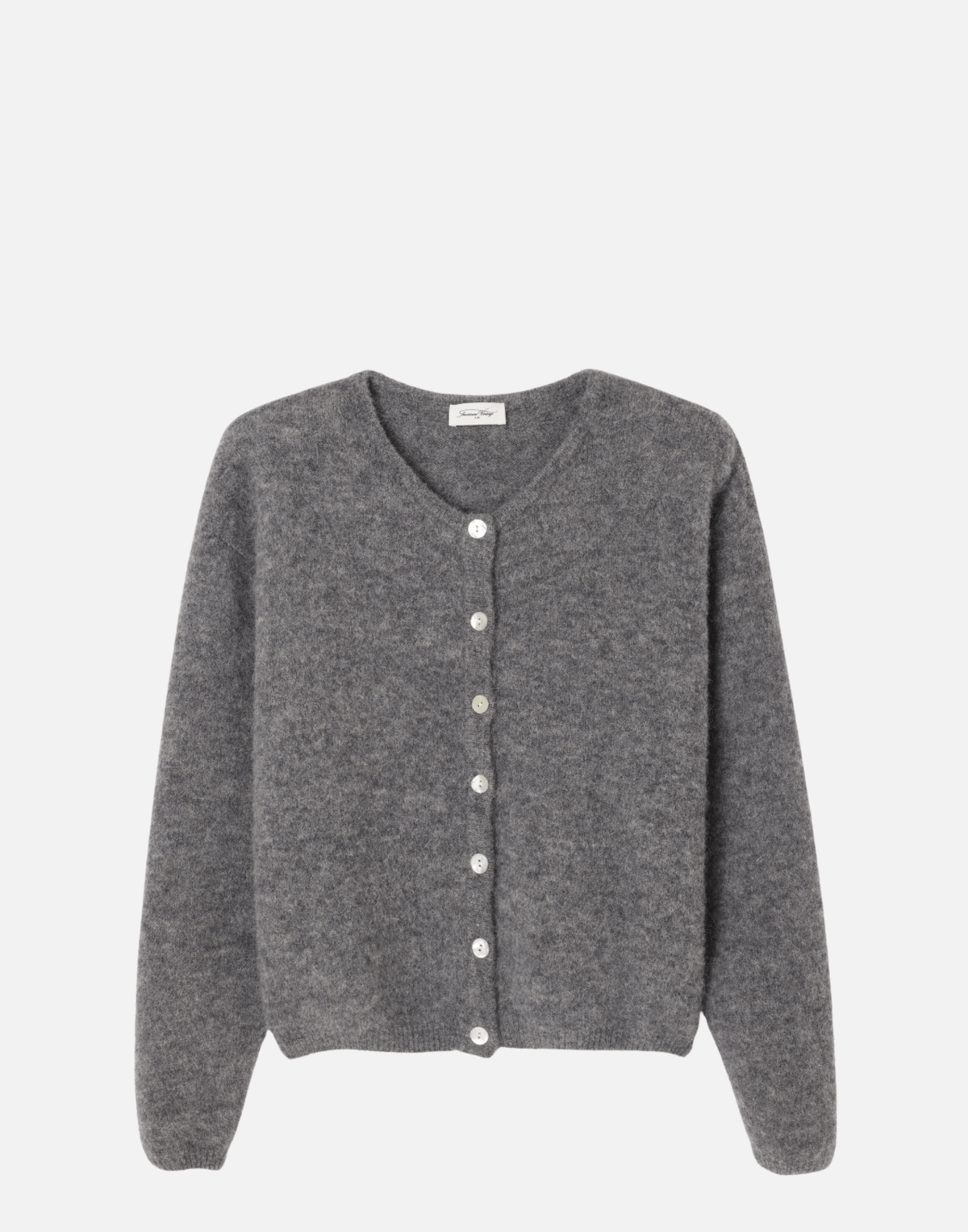 Steel Melange Wool & Alpaca Vitow Cardigan