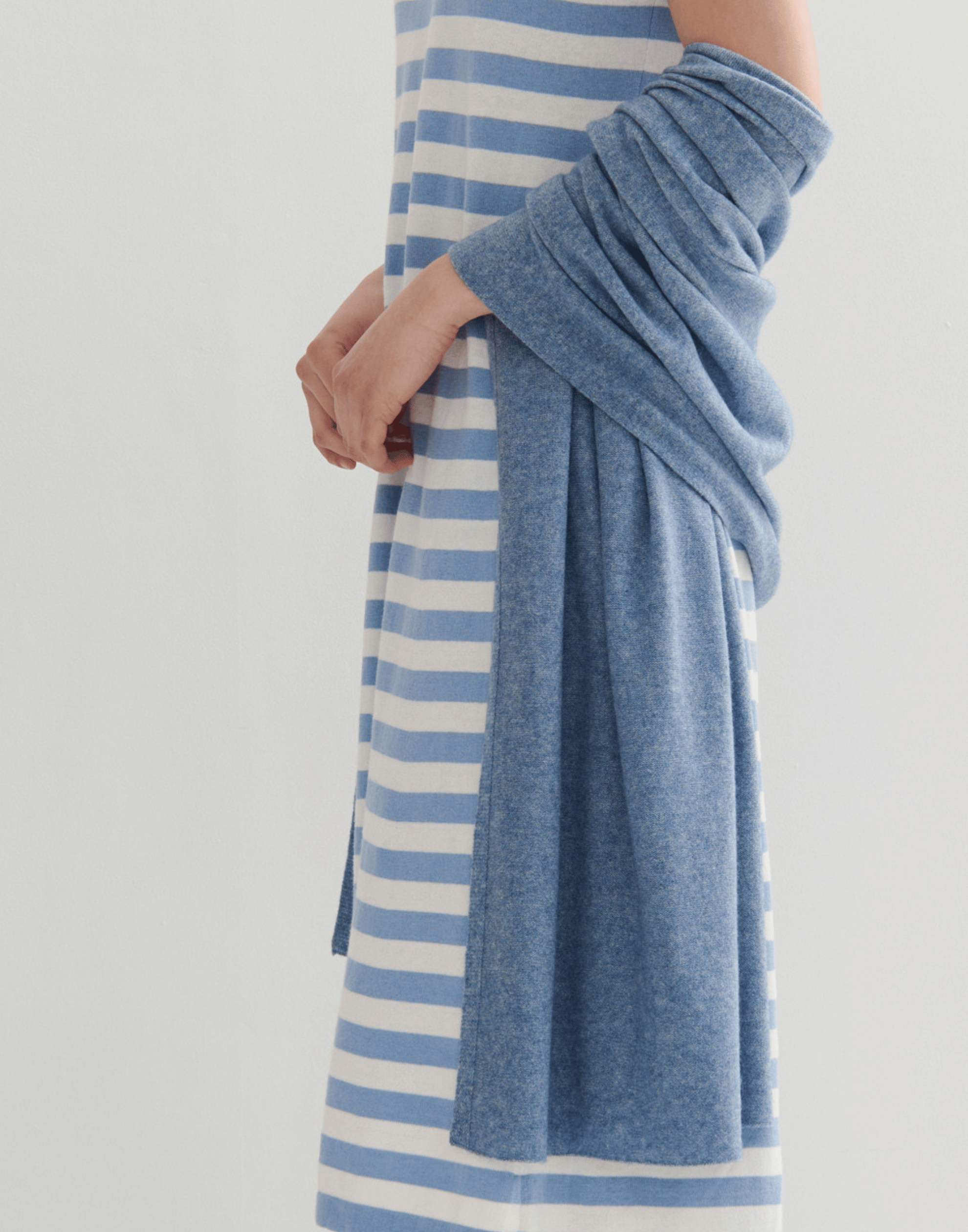 Denim Cashmere Oversized Travel Wrap