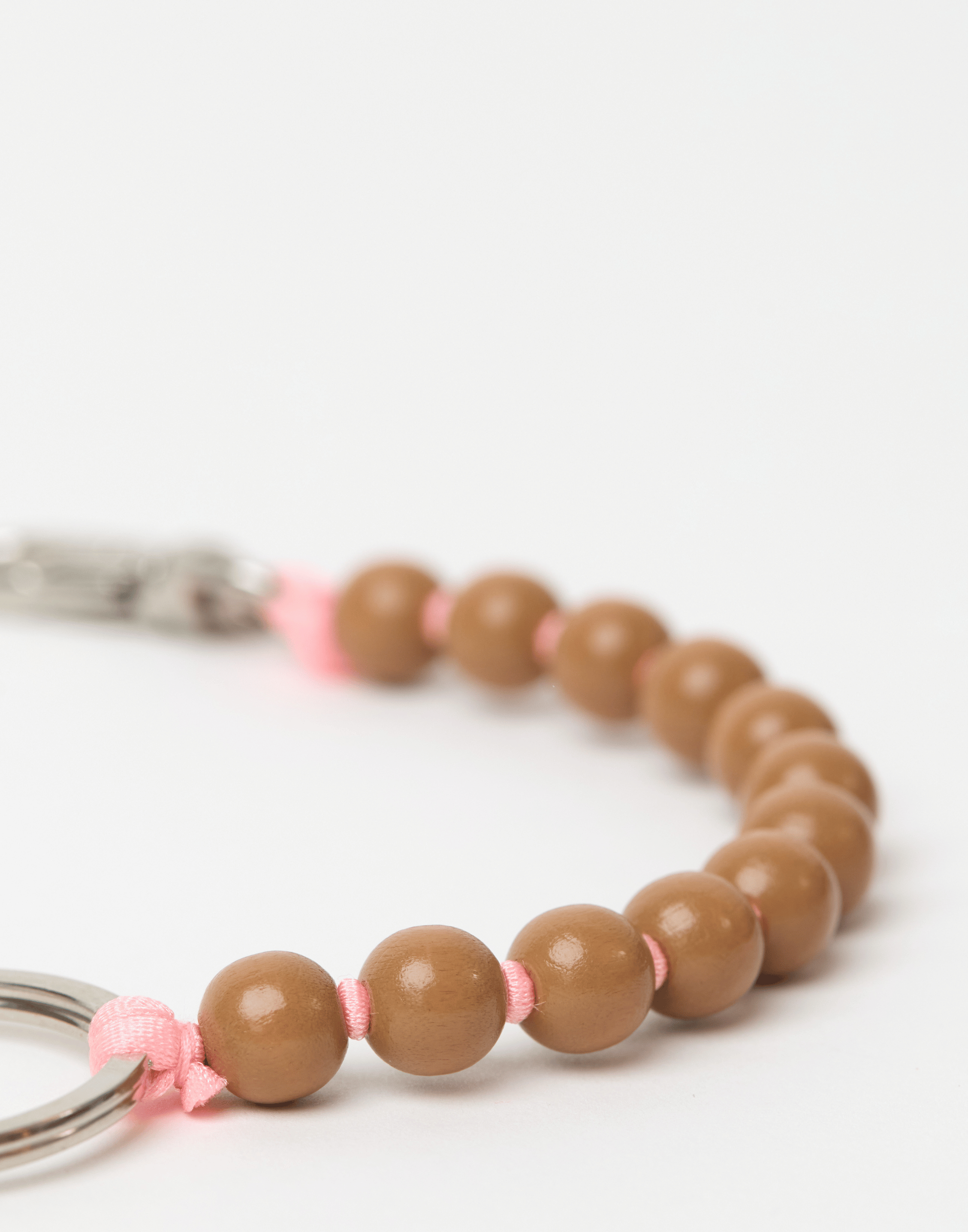 Mocca & Pink Perlen Short Key Chain