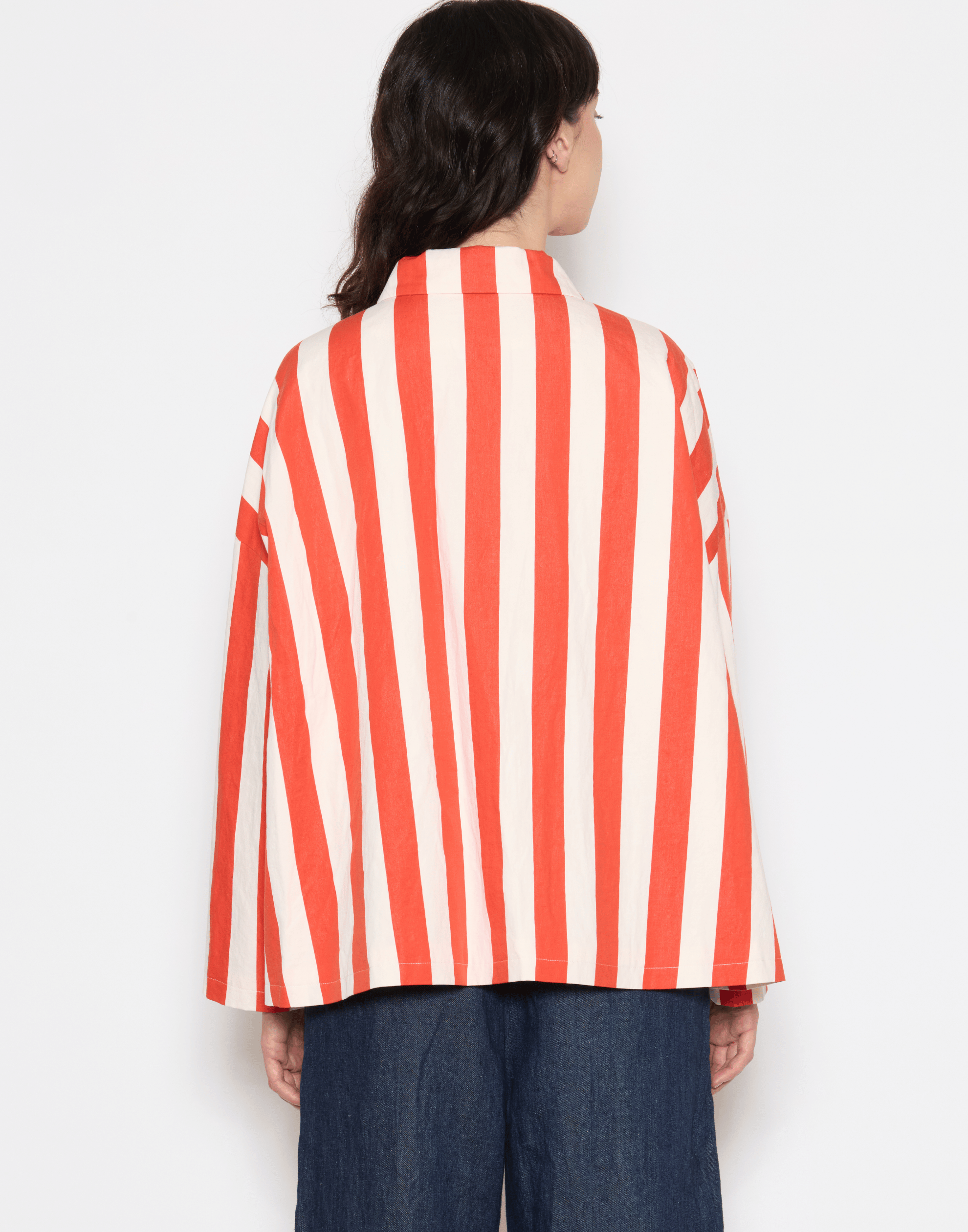 Poppy Stripe Cotton & Linen Jacket