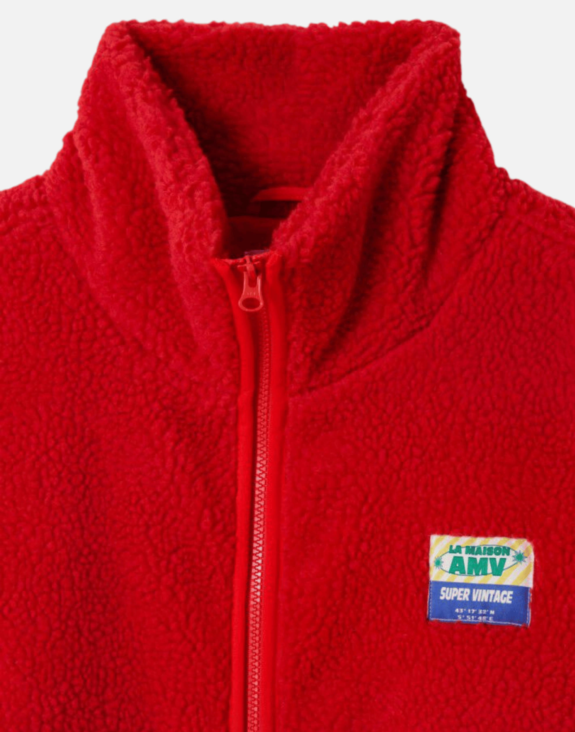 Love Red Faux Shearling Hocktown Coat