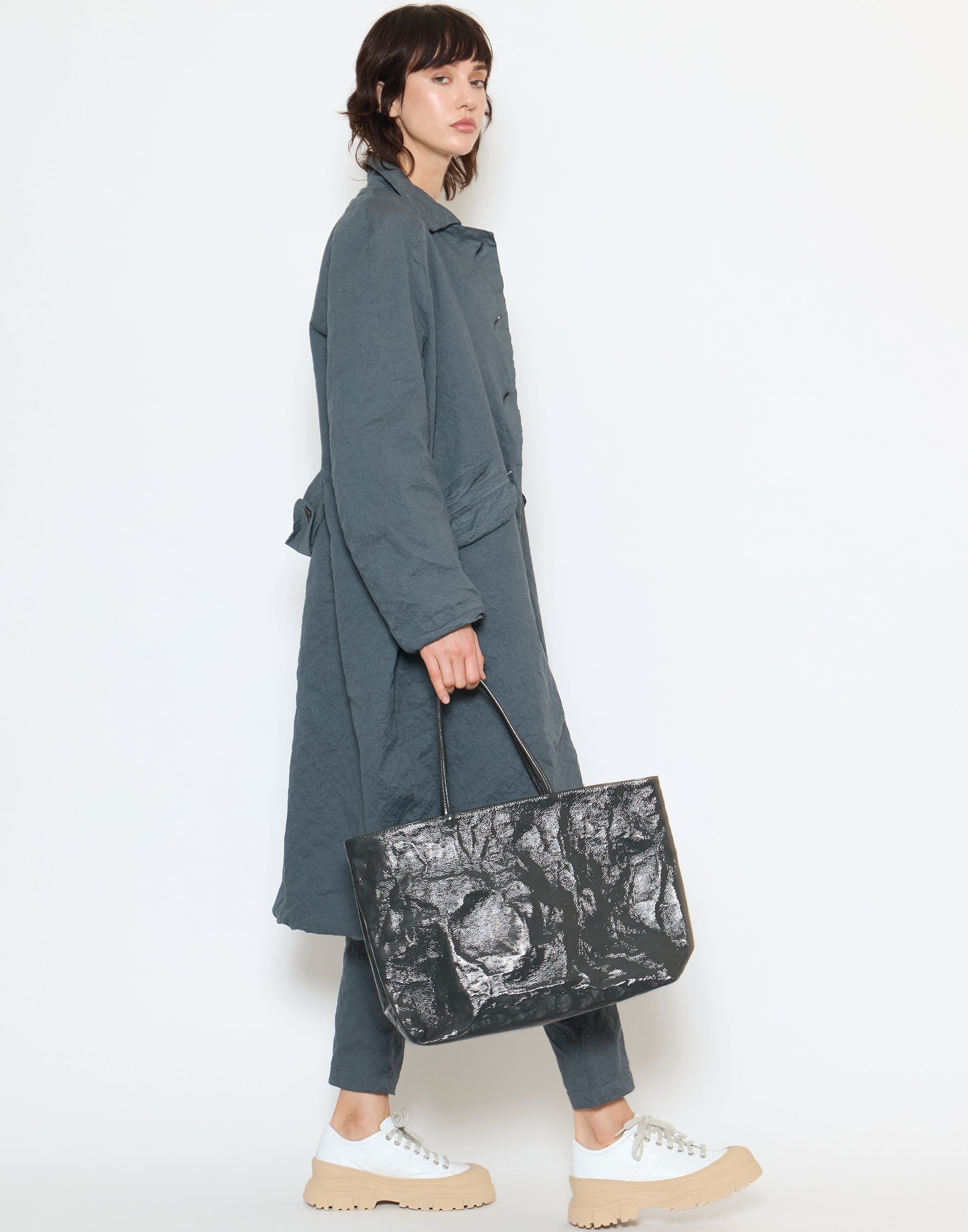 Asfalto Naplak Leather Big City Shopper Bag