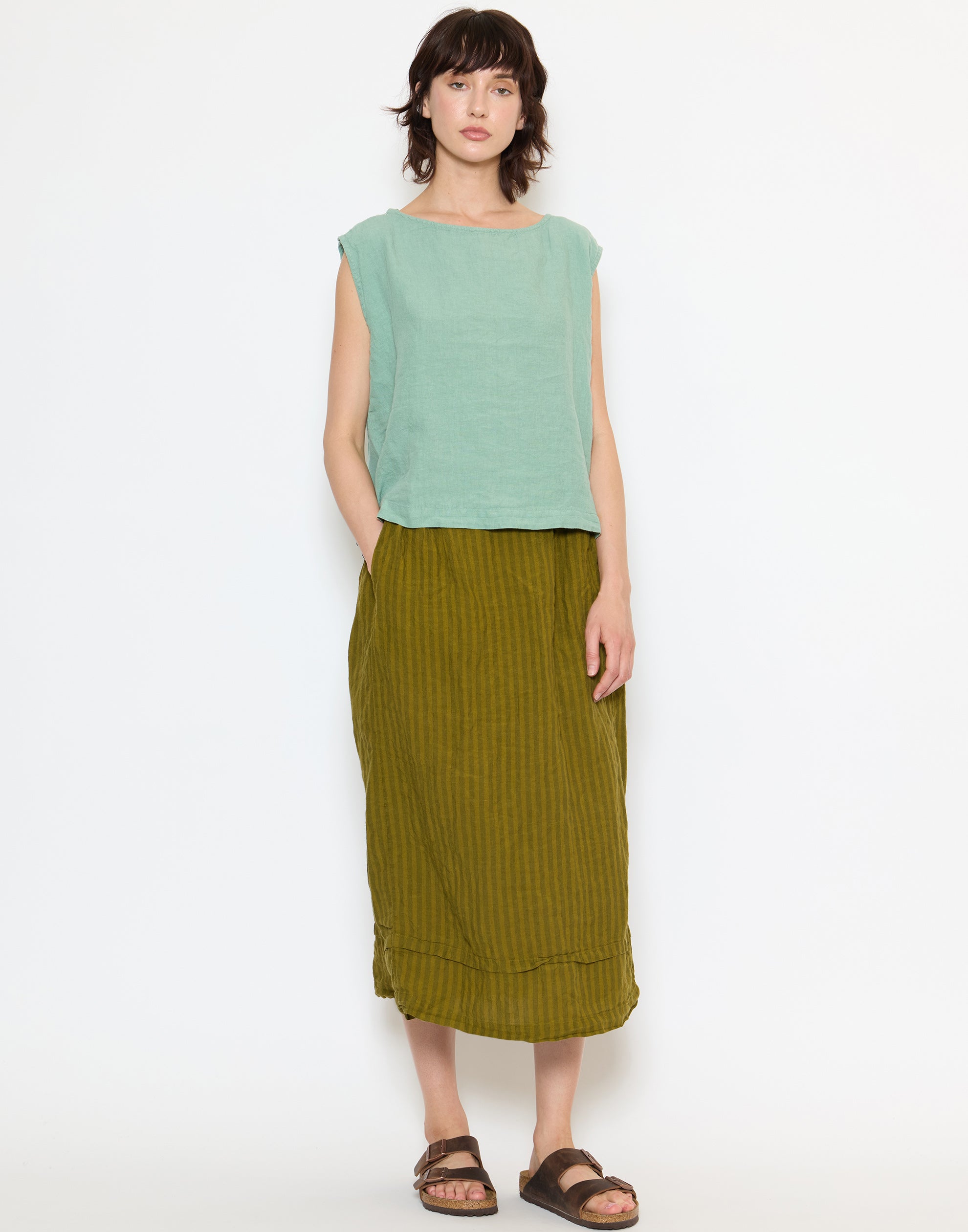 Duck Egg Light Linen Anna Top