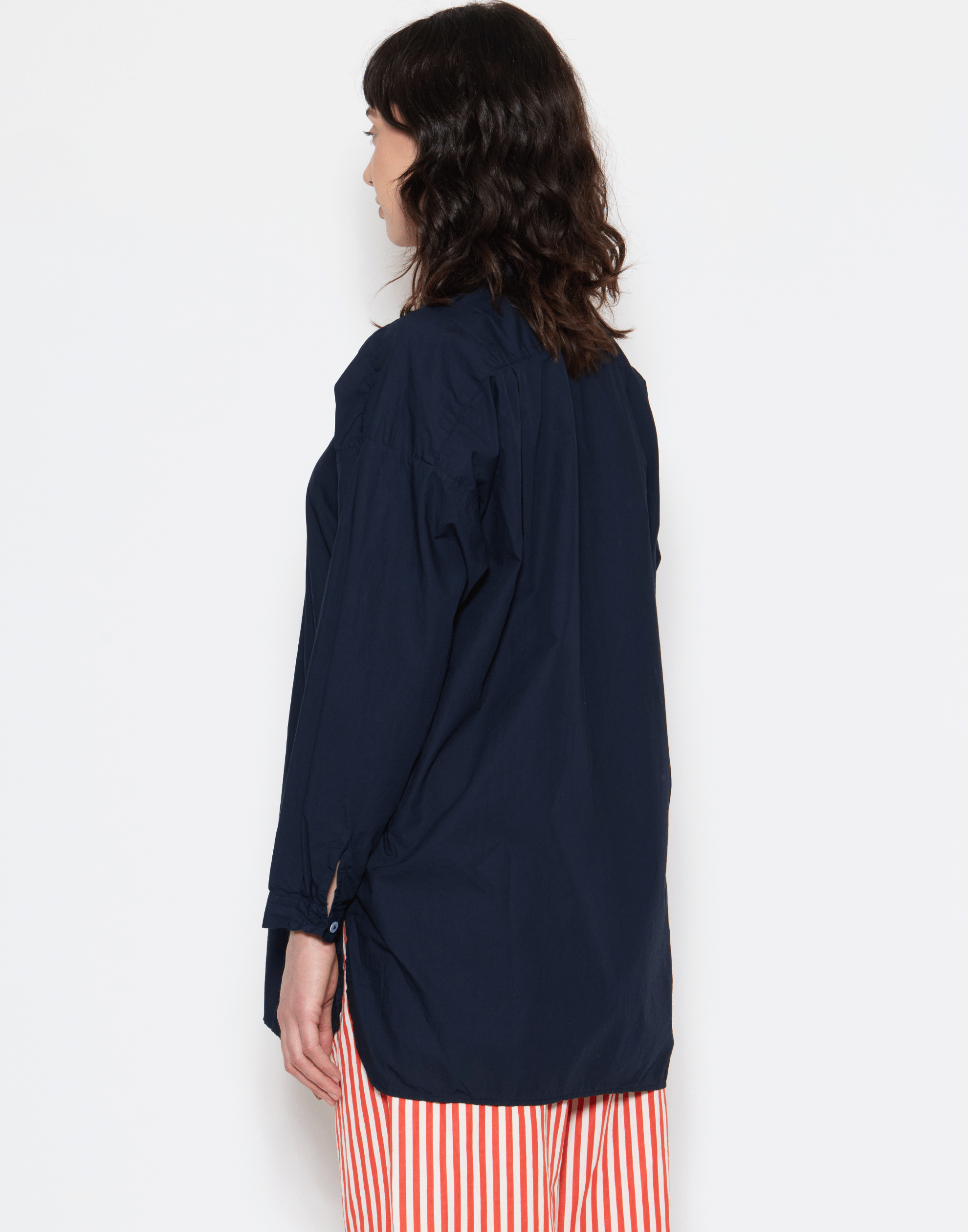 Dark Navy Cotton Poplin Coal Miner’s Shirt