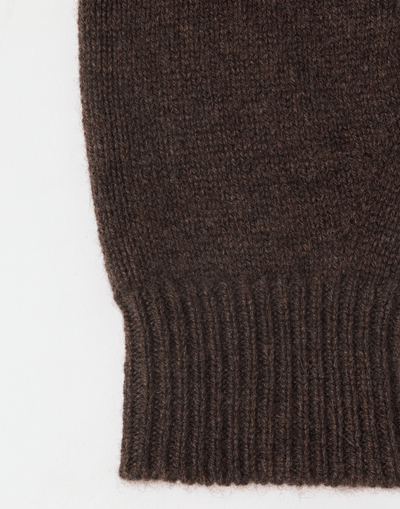 Chocolate Cashmere Fingerless Mittens