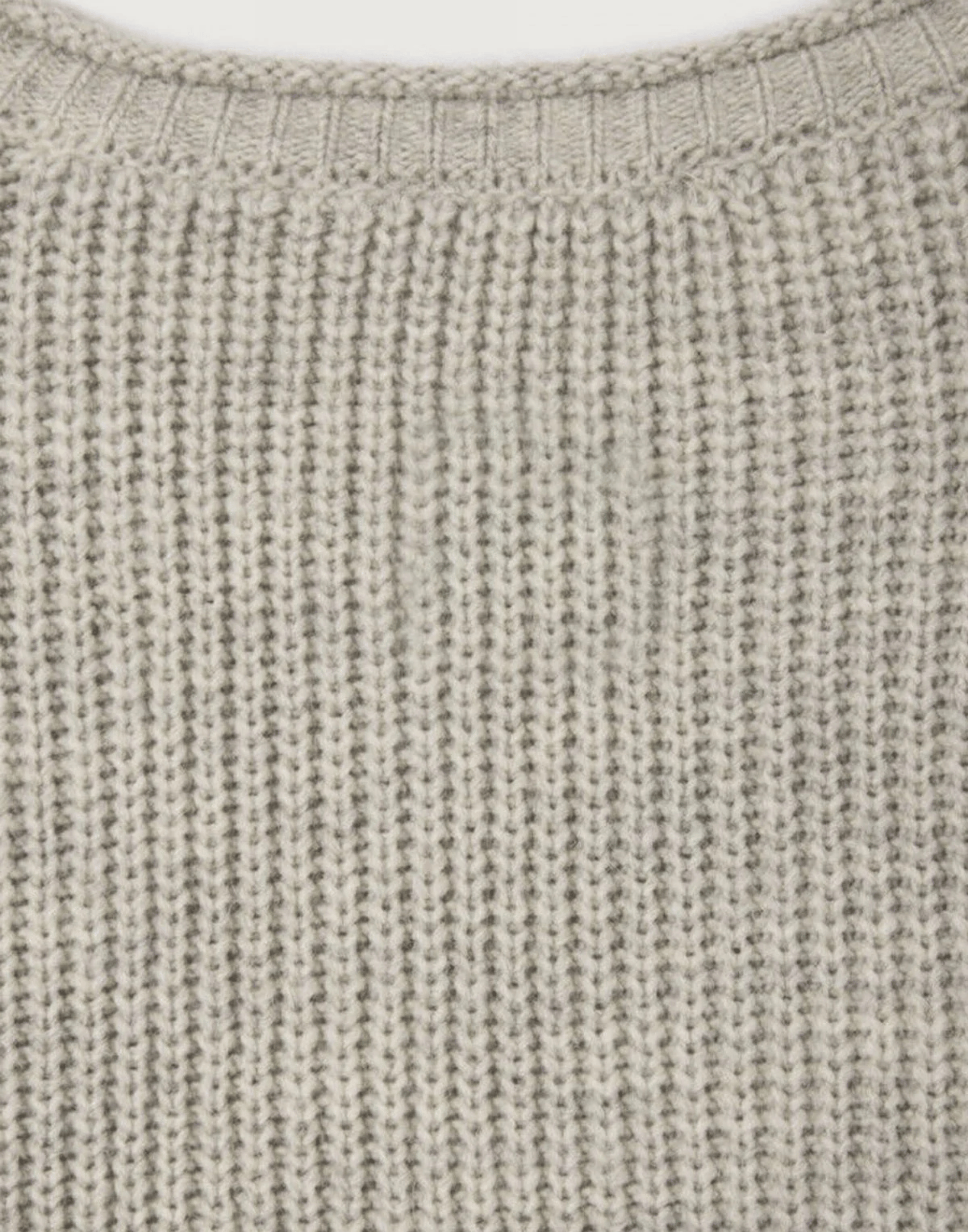 Mist Melange Wool Blend Crashway Pullover