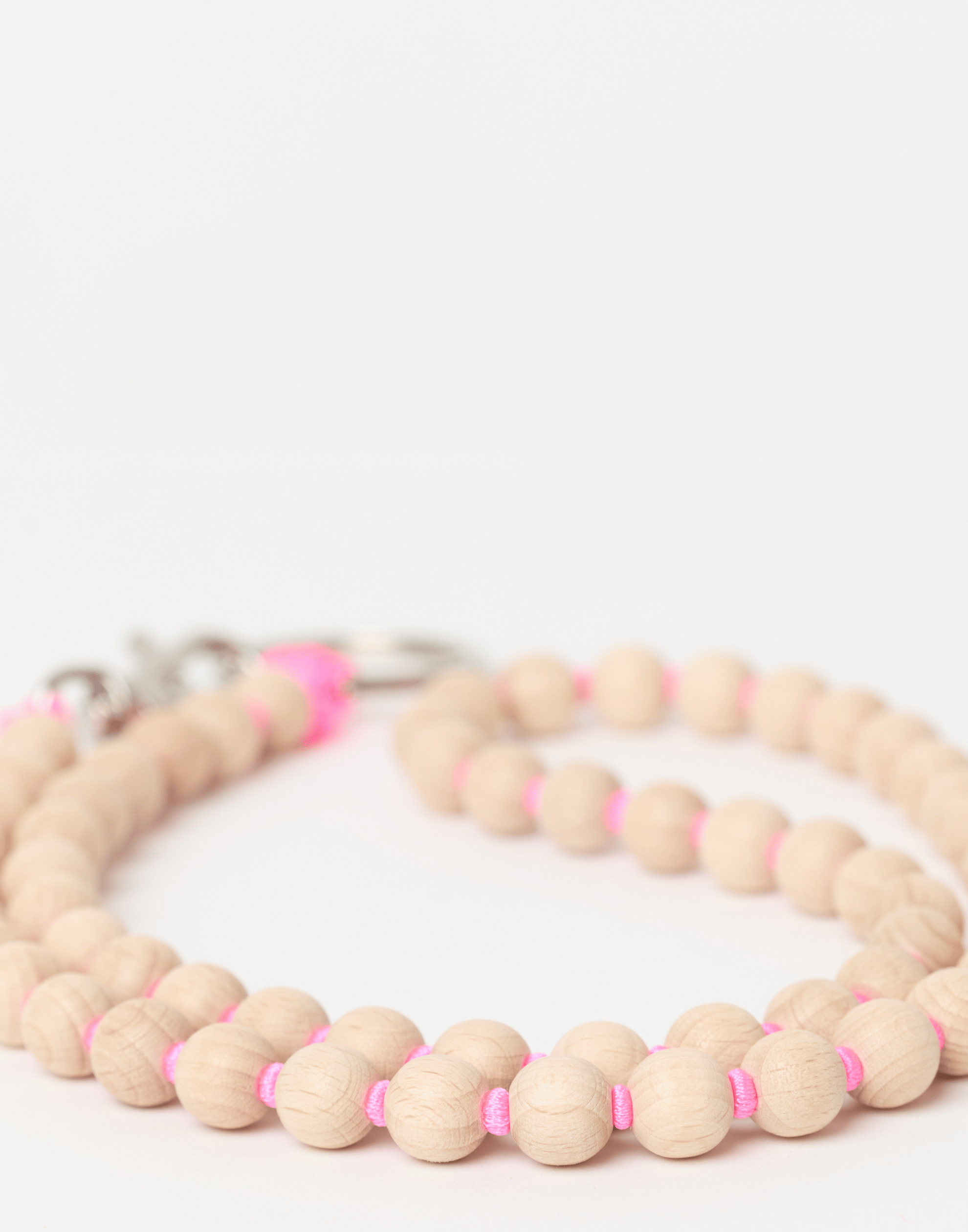 Natural & Pink Perlen Long Key Chain