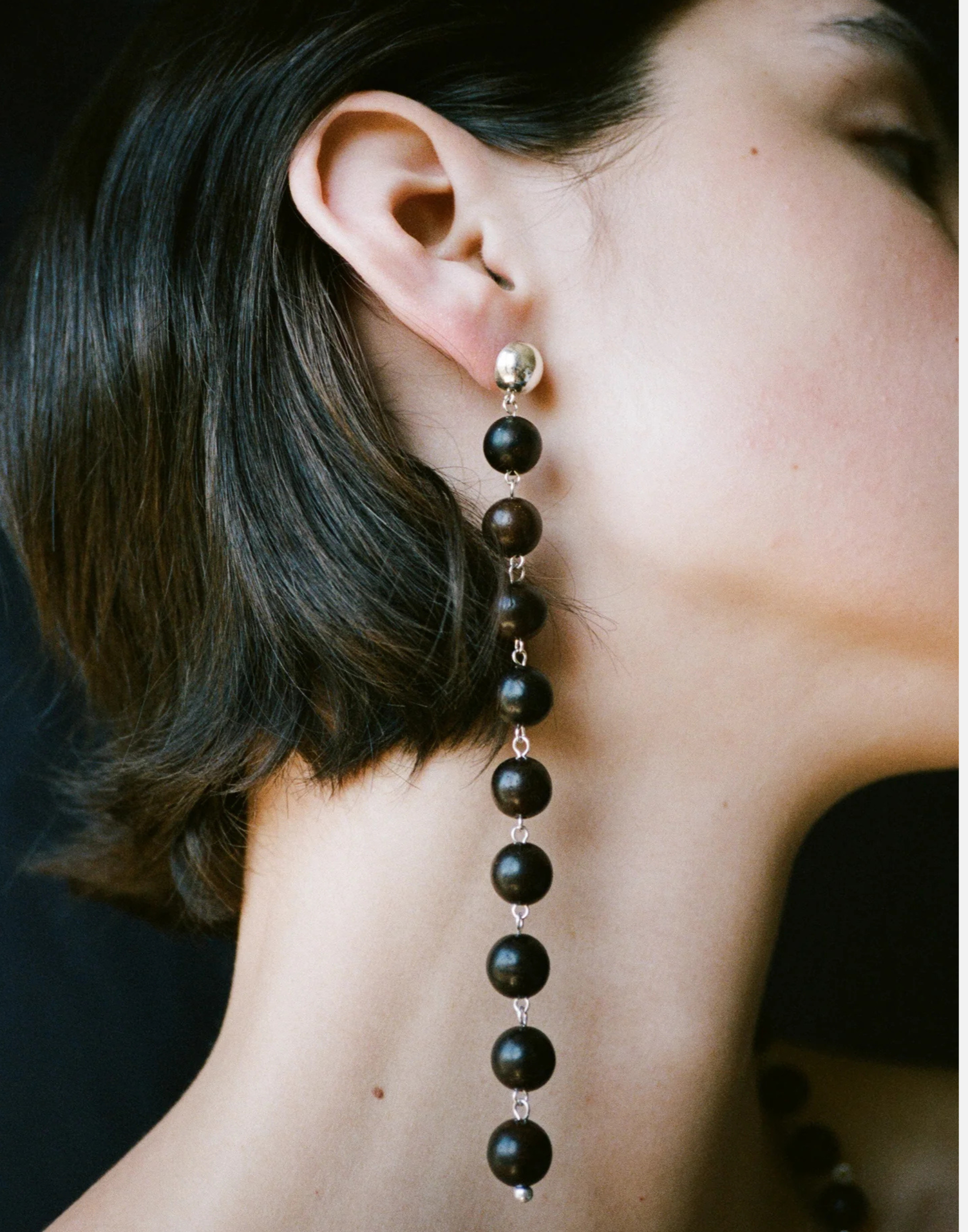 Wood & Silver Edwina Earrings