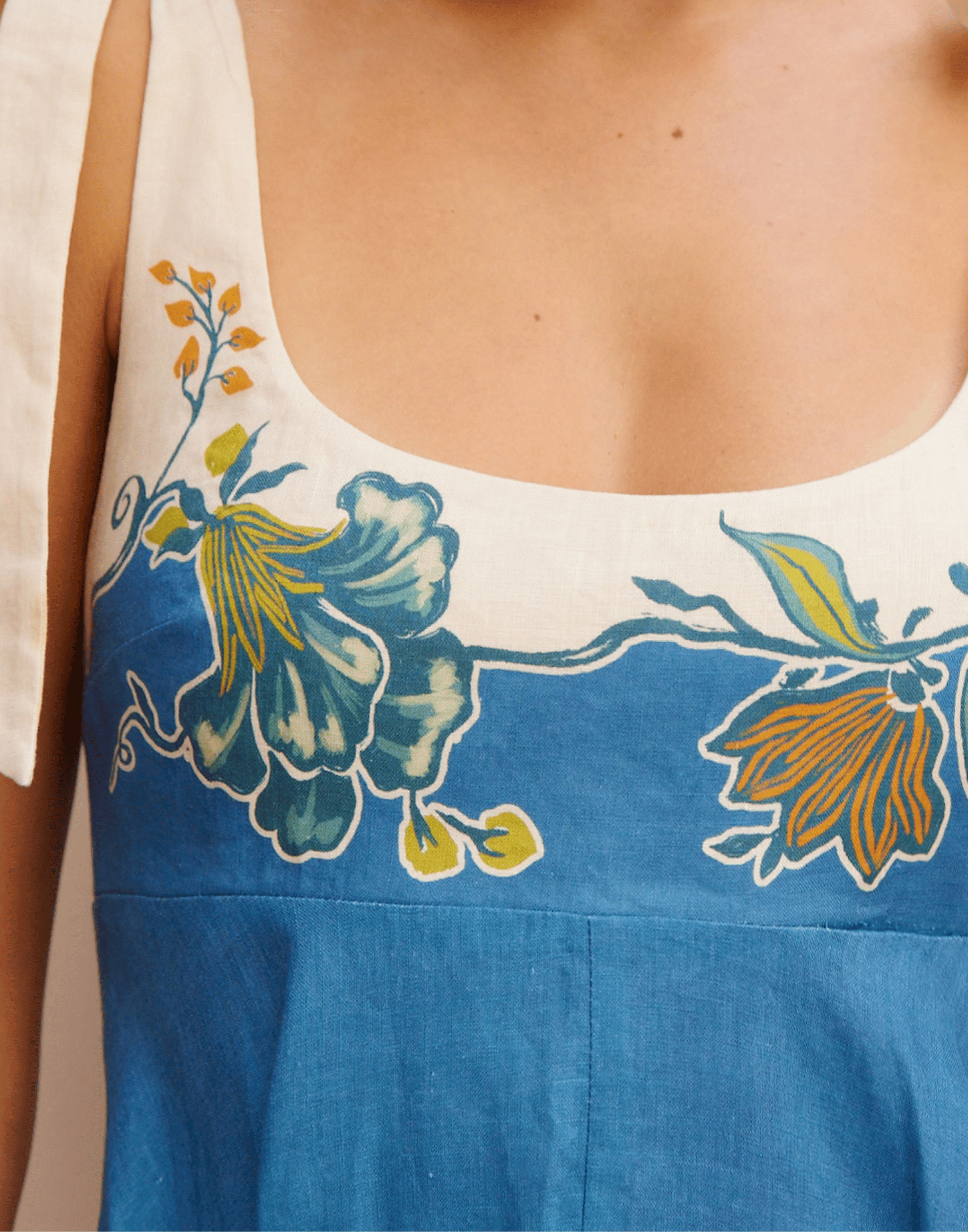 Printed Linen Luda Ballet Sundress