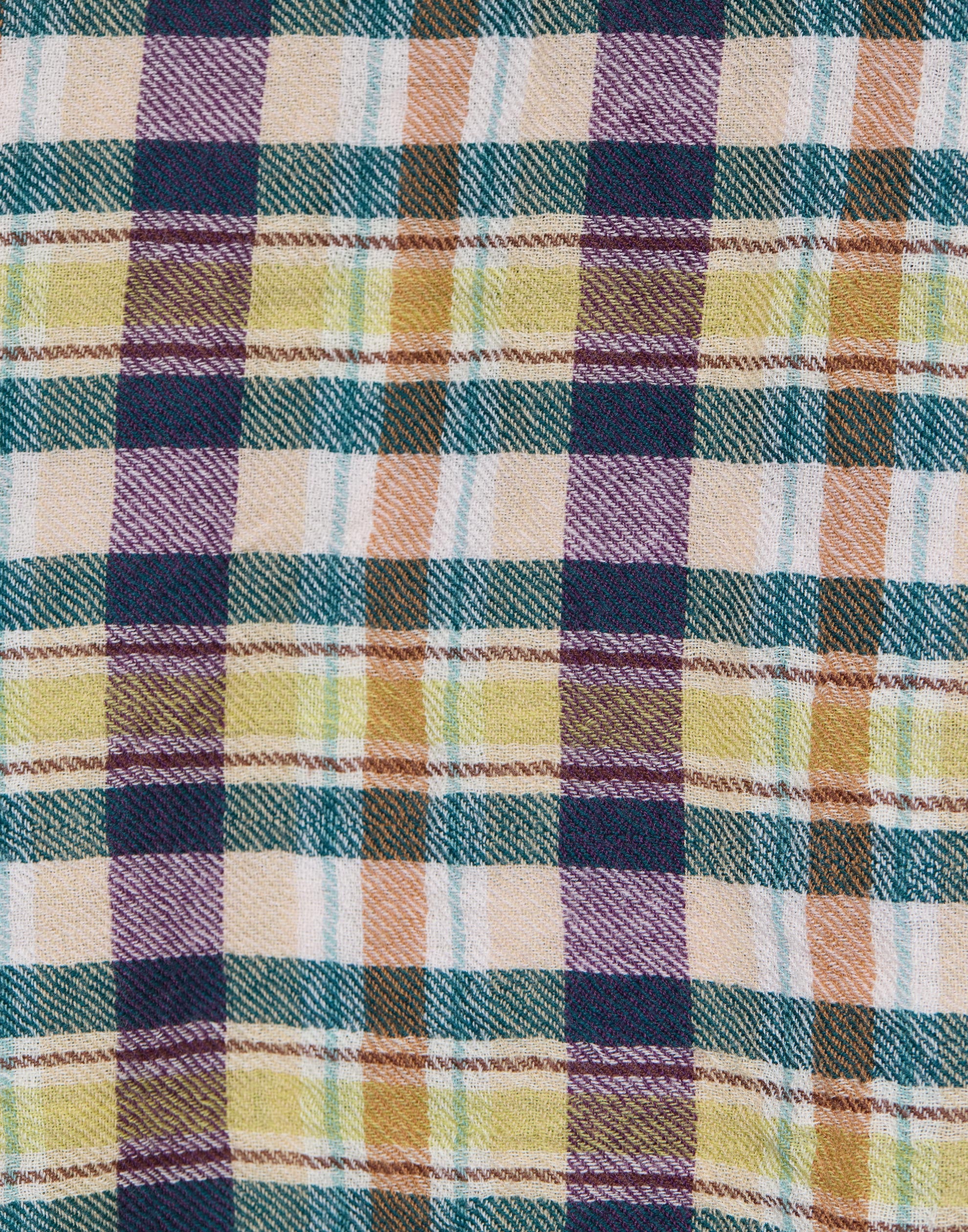 Heather Wool Check Square Scarf