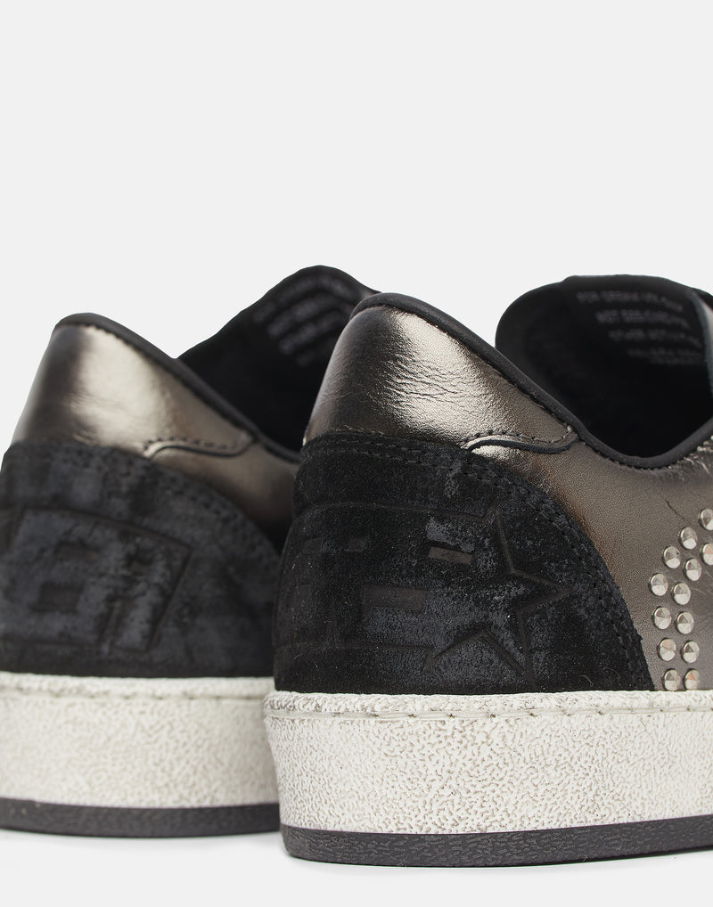 Black & Anthracite Studded Ball Star Sneakers