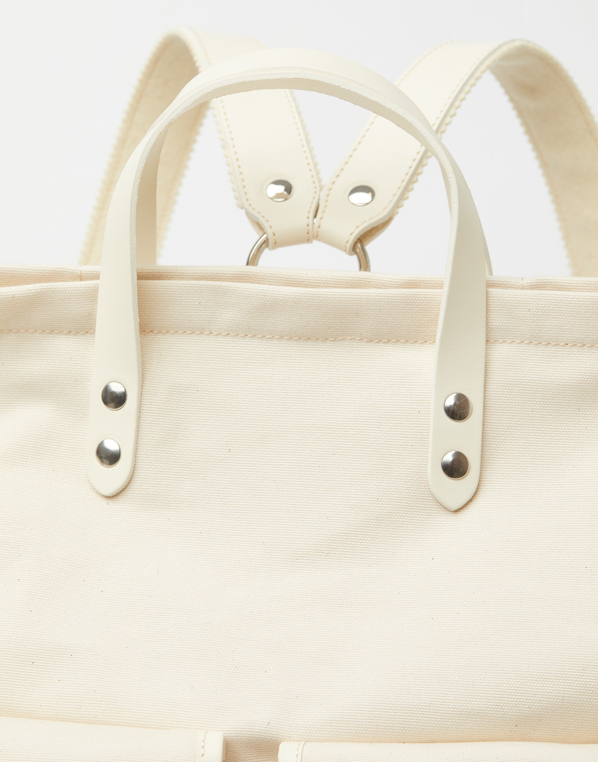 White & Chalk Cotton Canvas Rucksack
