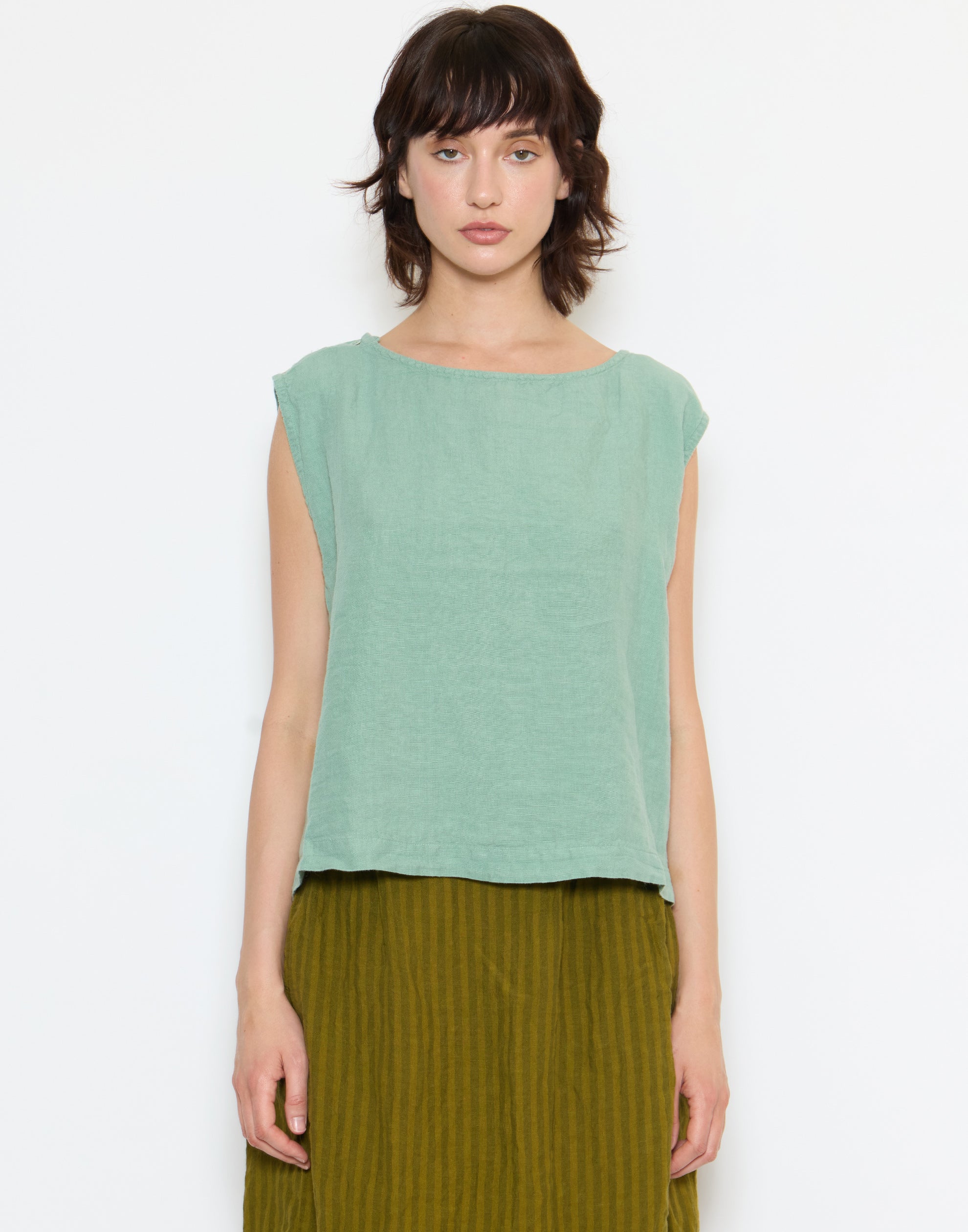 Duck Egg Light Linen Anna Top