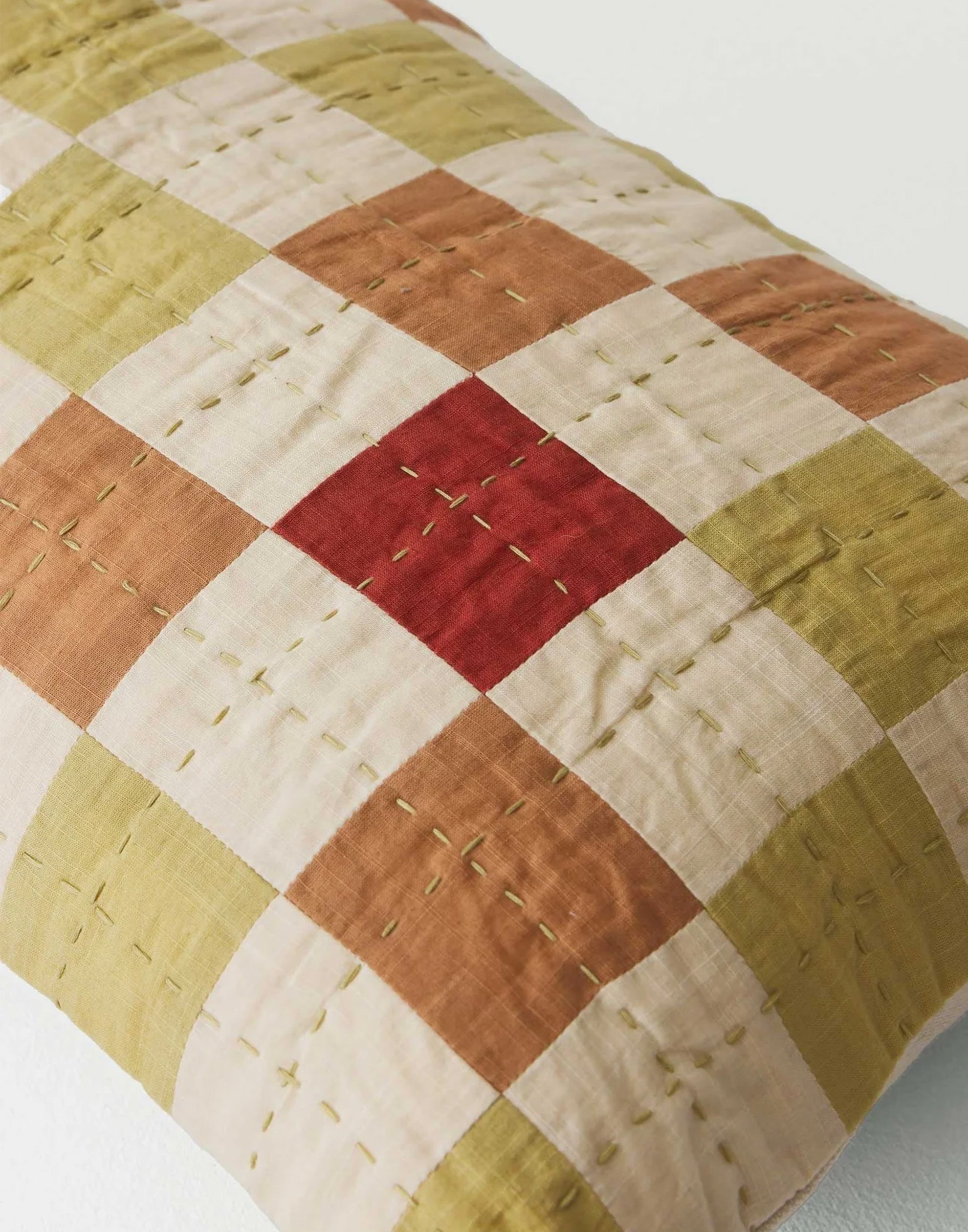 Caramel Patchwork Cushion Cover