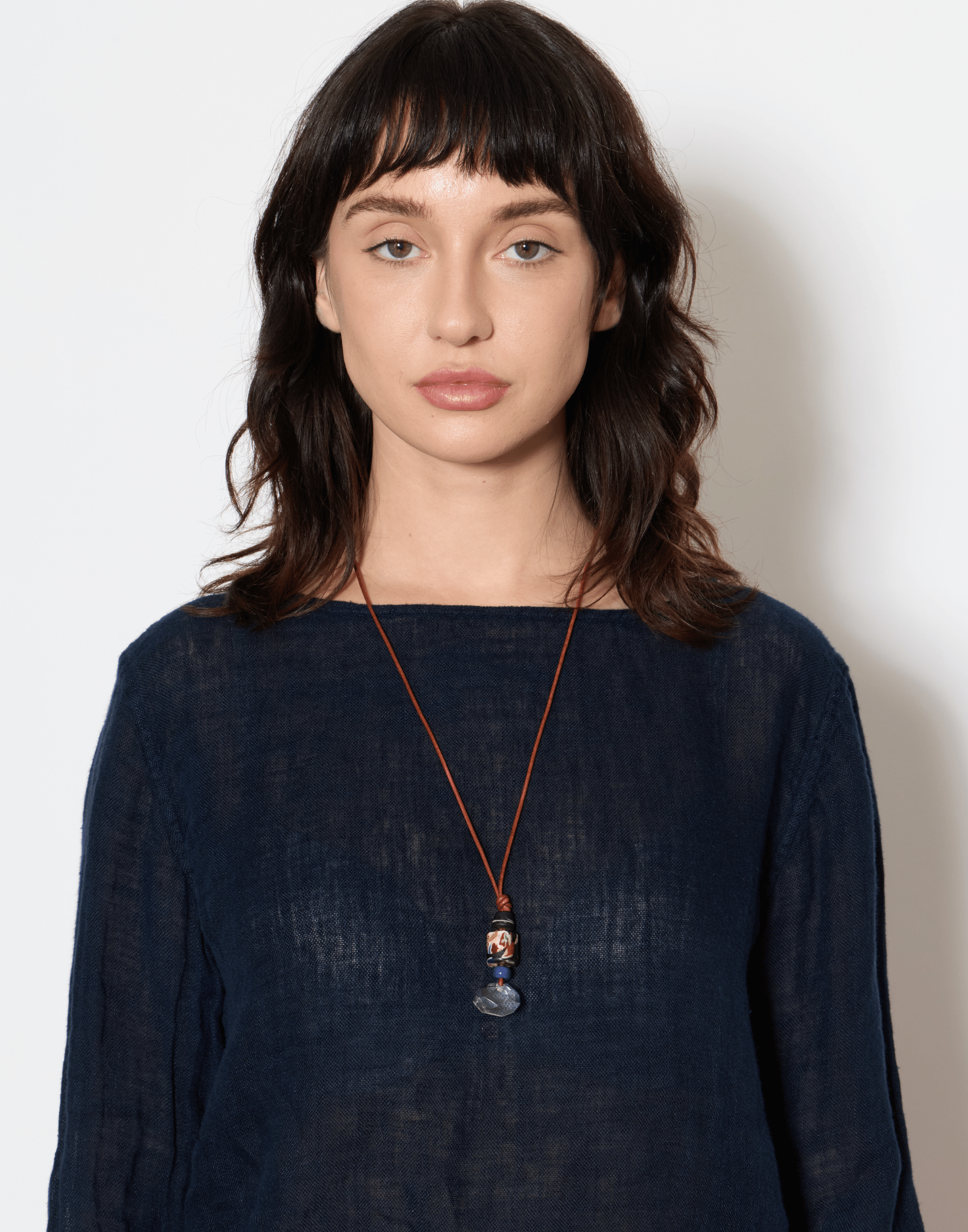Rock Crystal & Mixed Stones Pendant Necklace