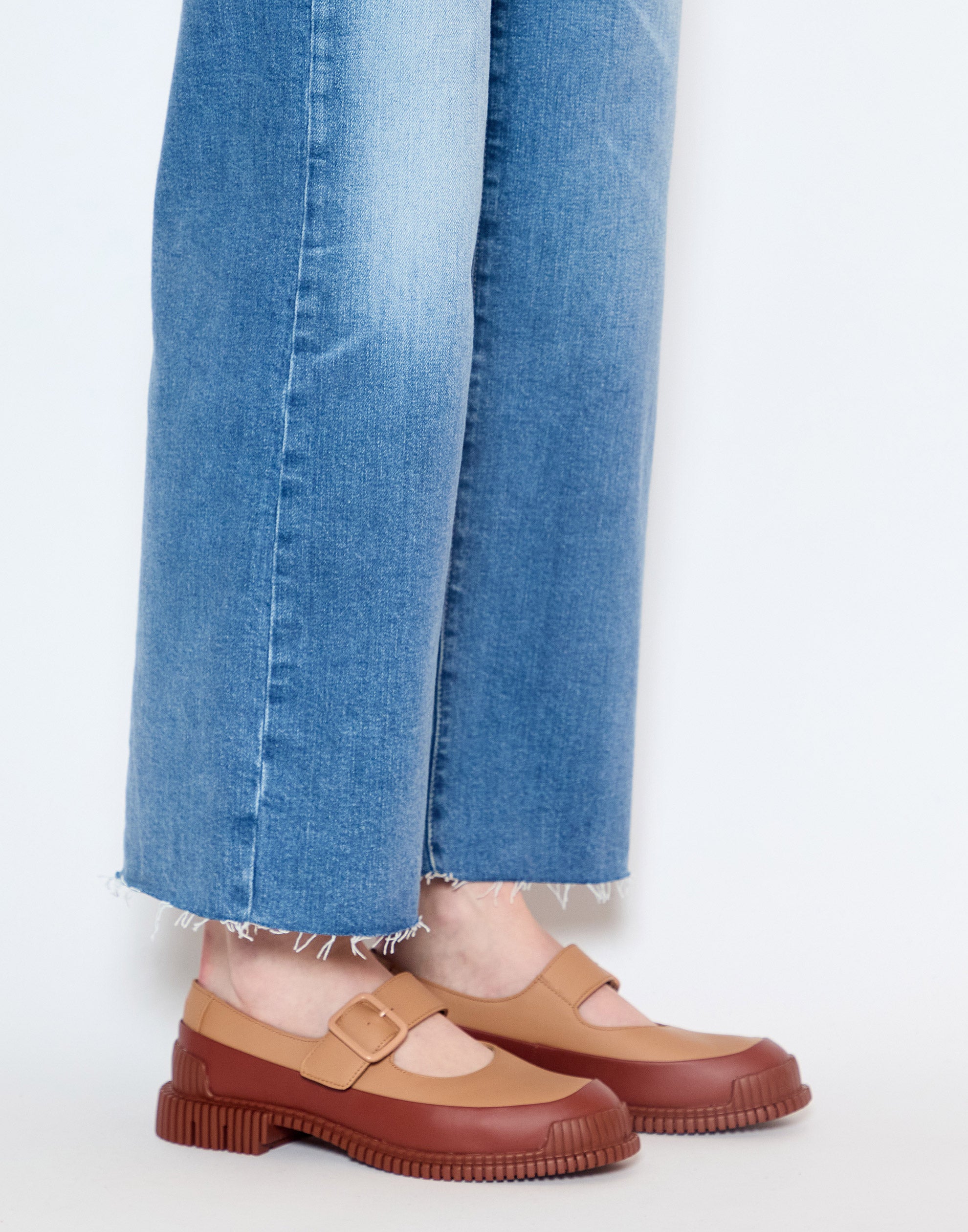 Two Tone Leather Pix Sandals