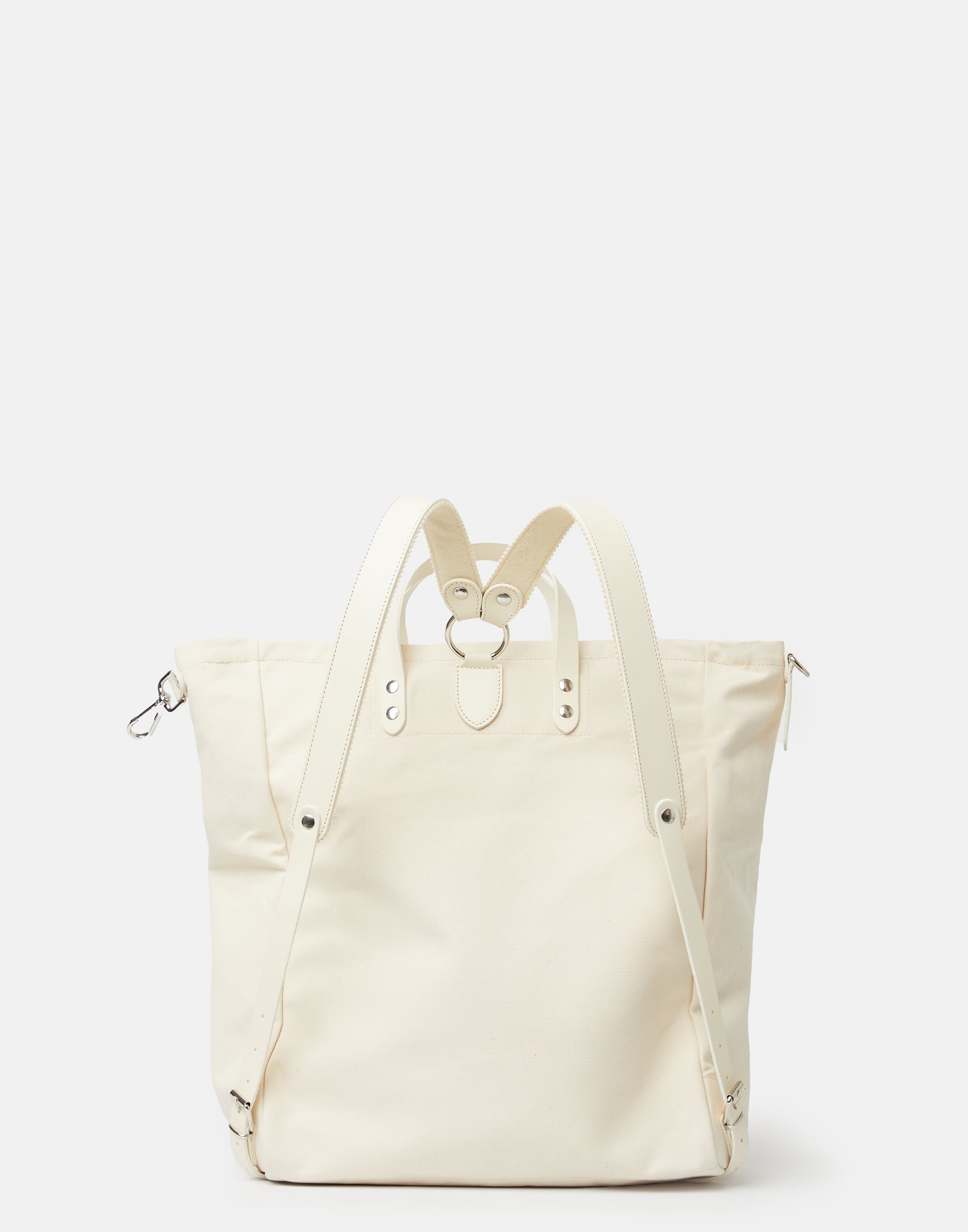 White & Chalk Cotton Canvas Rucksack
