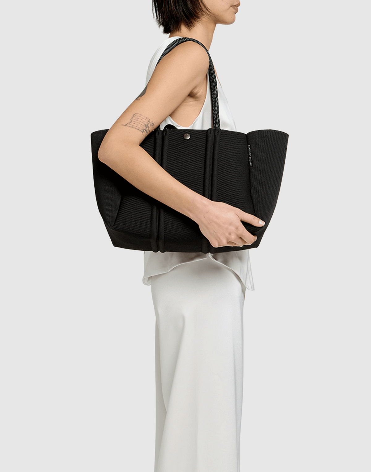 Black & Hazelnut Meridian Midi Tote
