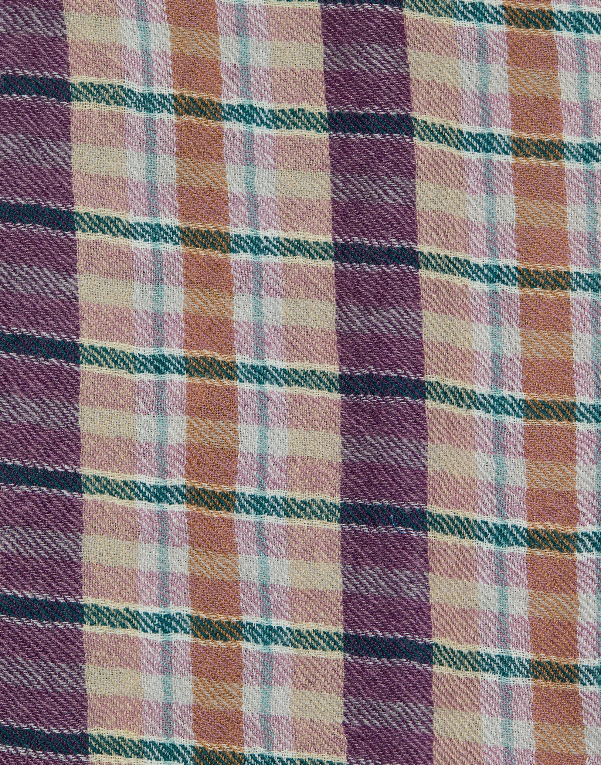 Heather Wool Check Square Scarf