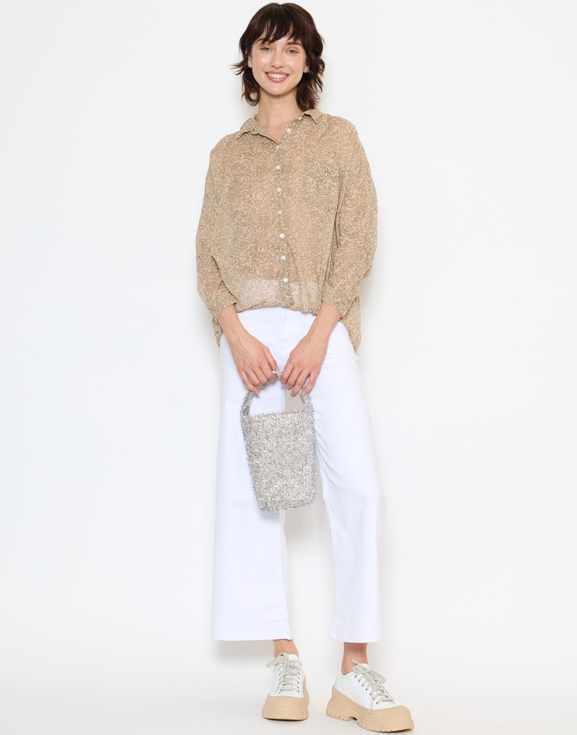 Ginza Print Cotton Voile Indra Shirt