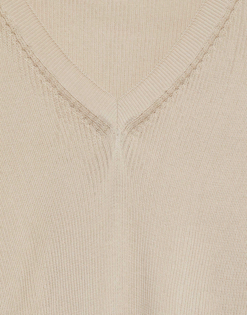 Silver Cotton Knit Coline Top