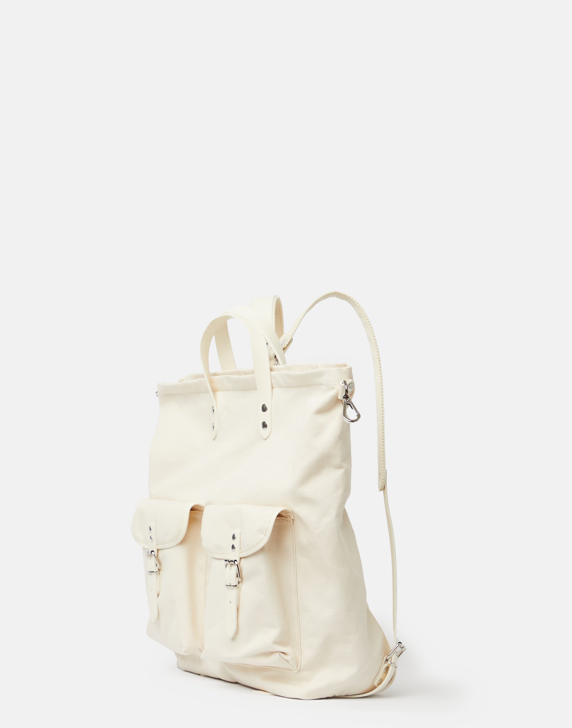 White & Chalk Cotton Canvas Rucksack