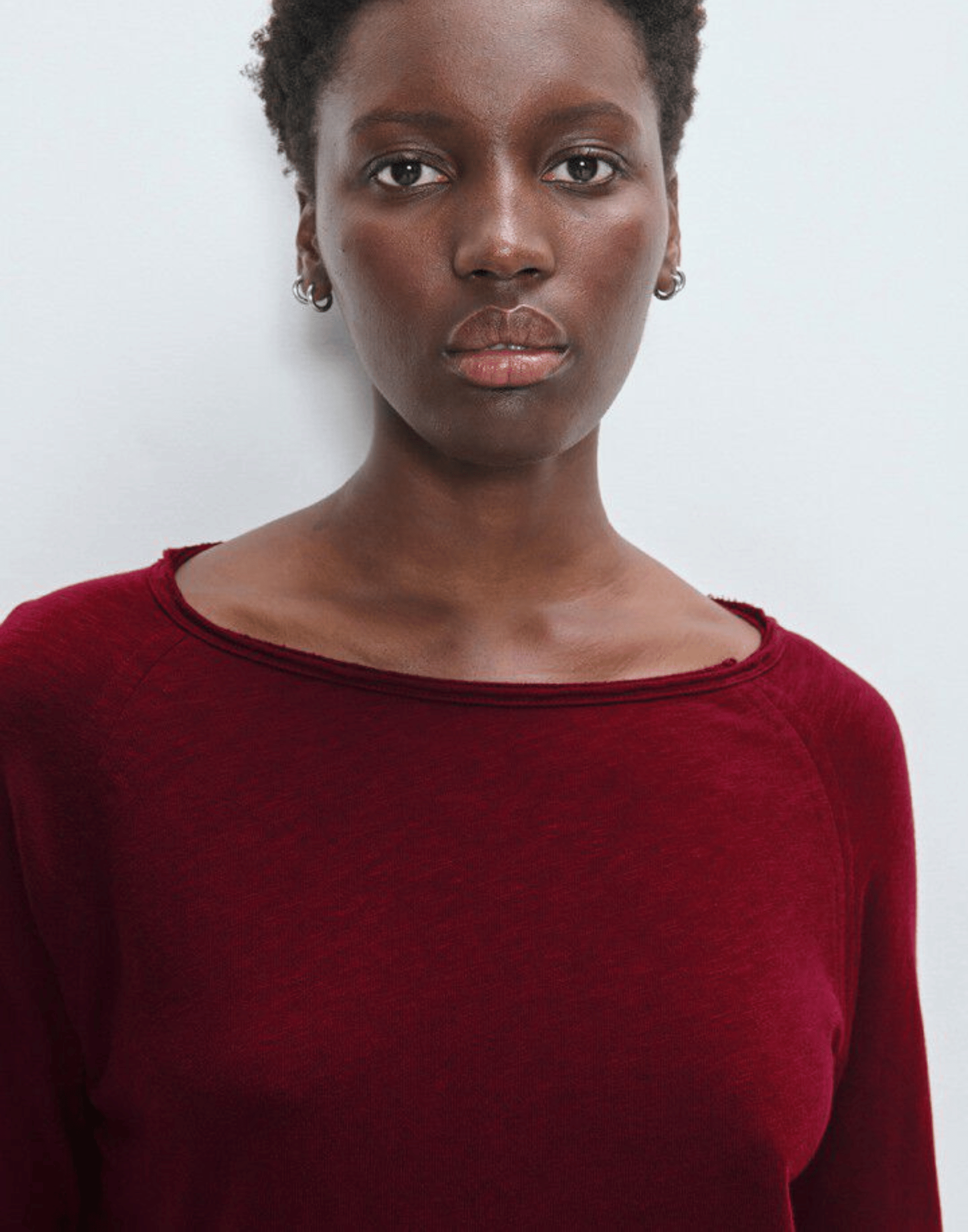 Cherry Red Cotton Sonoma Long Sleeve T-Shirt