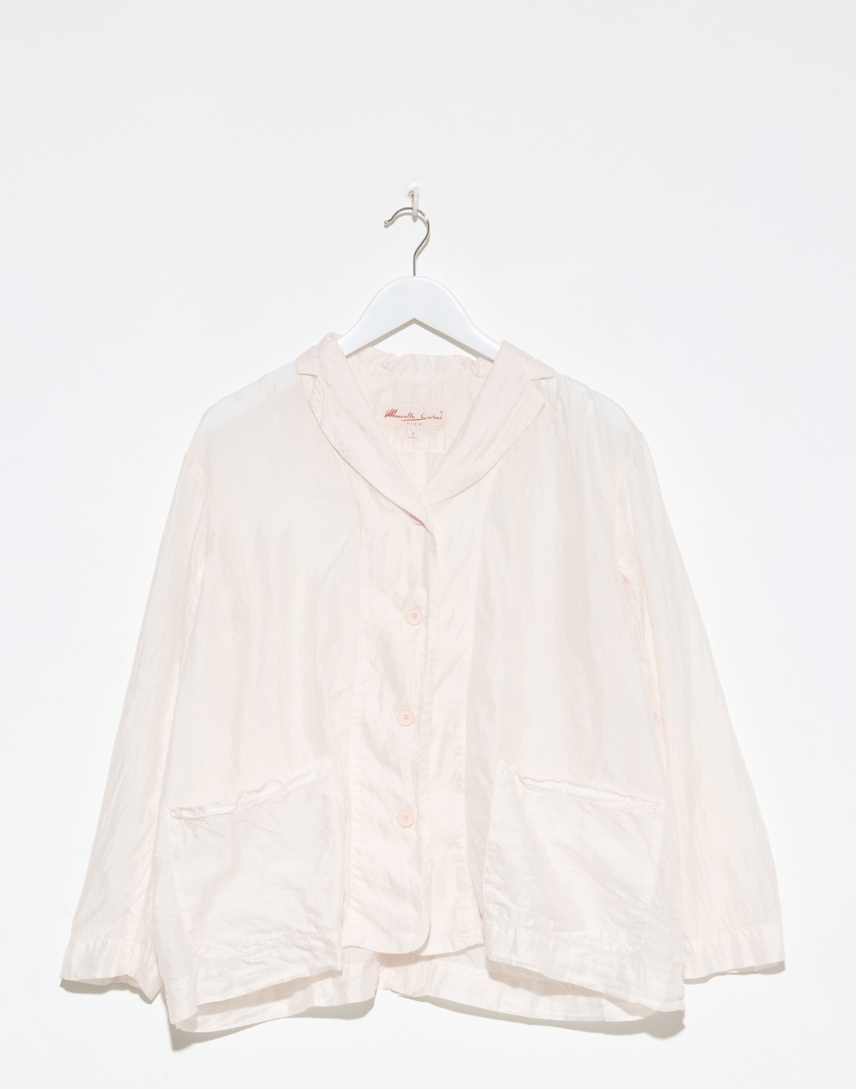 Blush Pink Silk Shylk Oversized Jacket