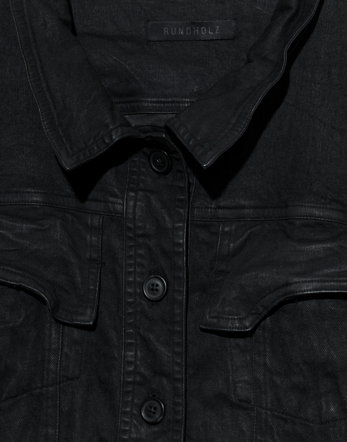 Black Gloss Cotton Jacket