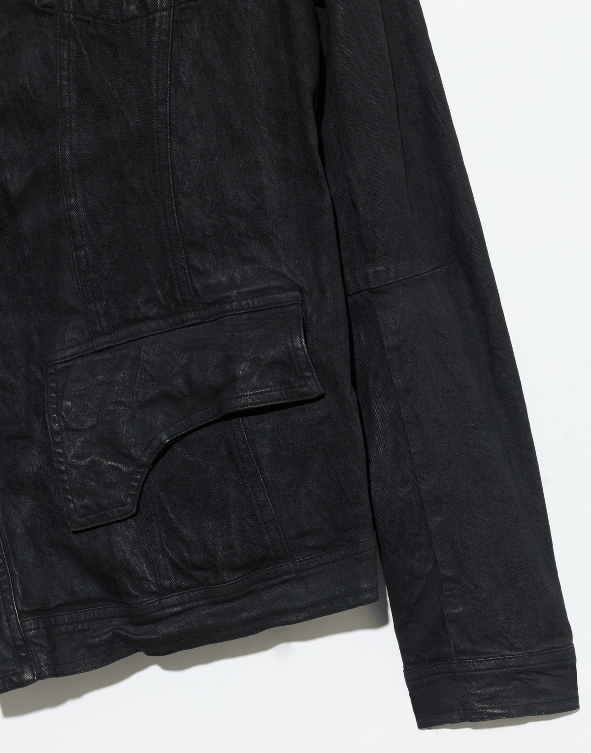 Black Gloss Cotton Jacket