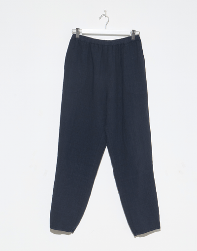 Danish Blue Linen Yilin Simple Pants