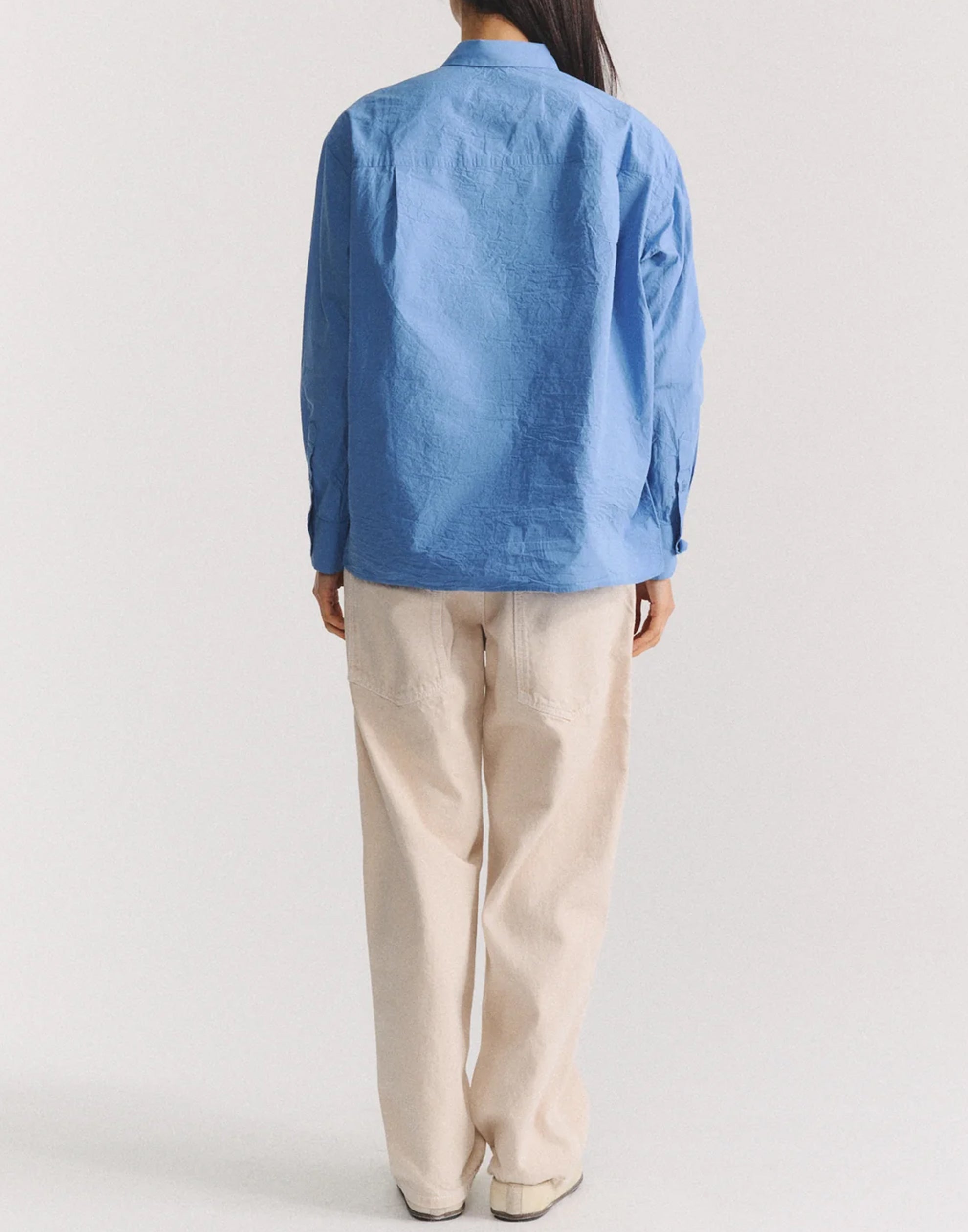 Light Blue Cotton Drays Travail Shirt