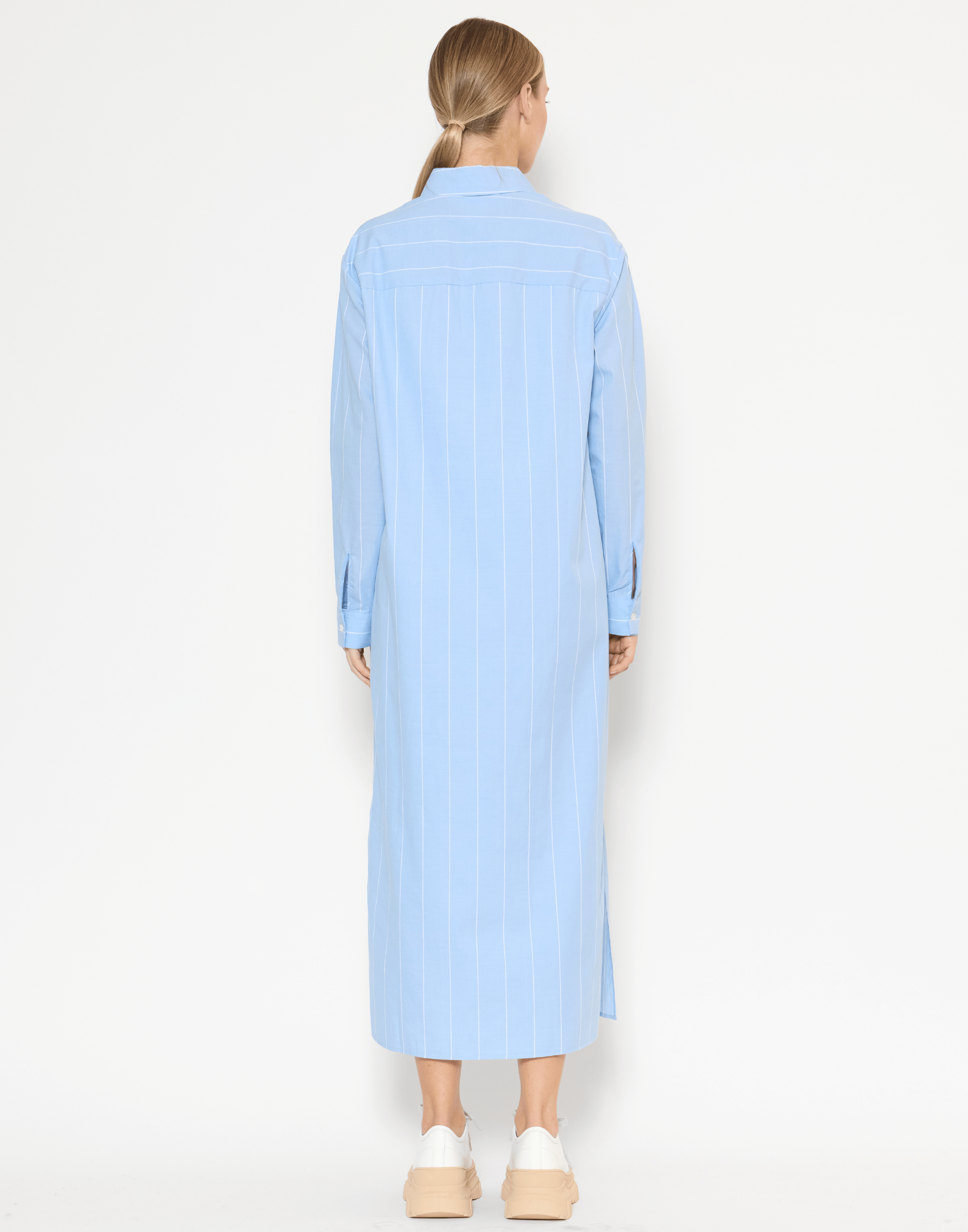 Chambray Pinstripe Cotton Lolly Dress
